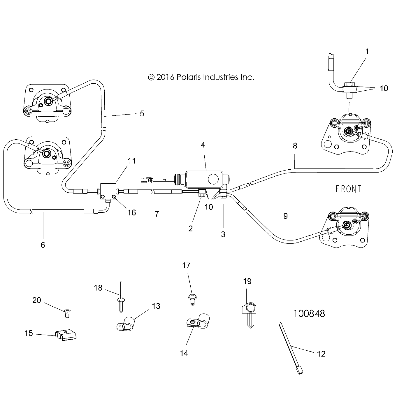 BRAKES, BRAKE LINES AND MASTER CYLINDER - A17DAA50A7 (100848)