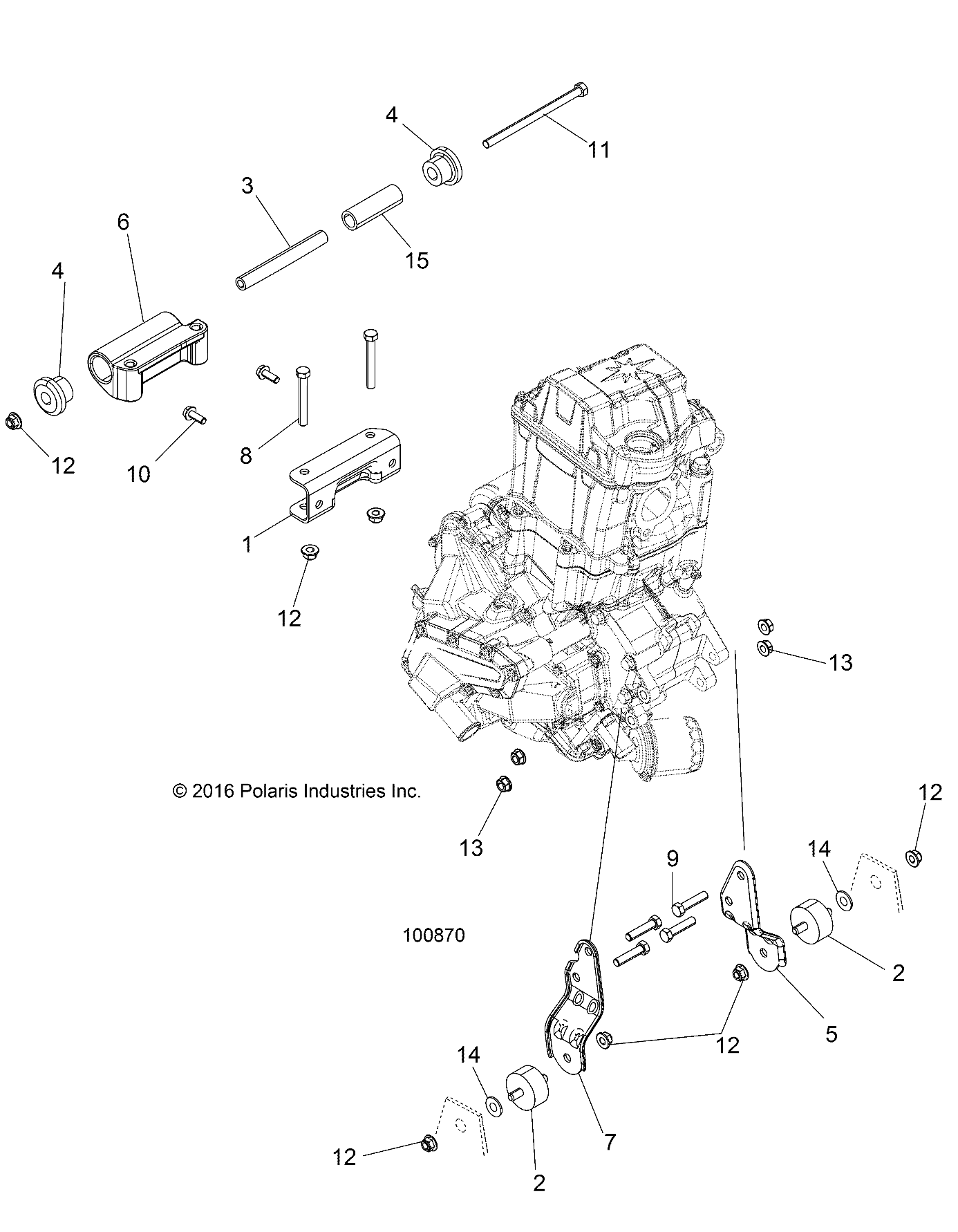 ENGINE, MOUNTING & LONG BLOCK - A19SEA50B1/B7/SEE50B7/B3/SEG50B4