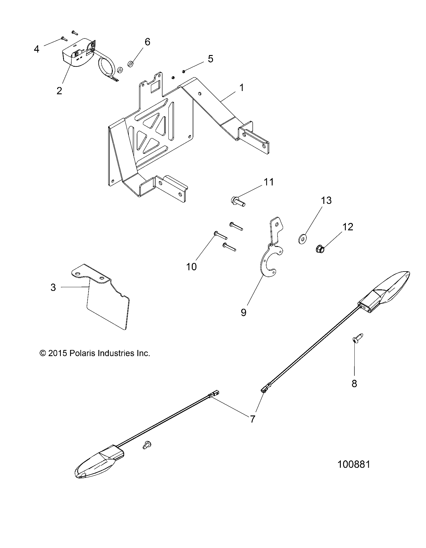 ELECTRICAL, TURN SIGNALS and LICENSE PLATE - A20SYE95KH (100881)