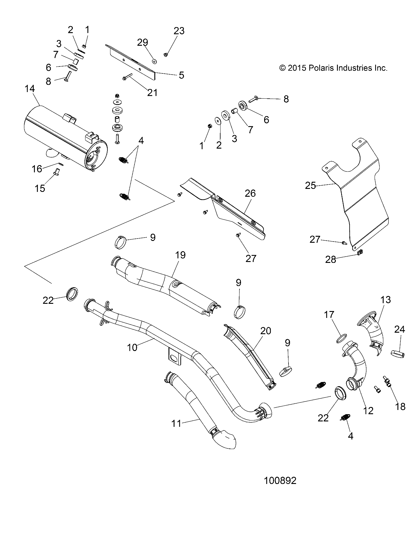 ENGINE, EXHAUST - A18SES57F1/F7/SET57F1