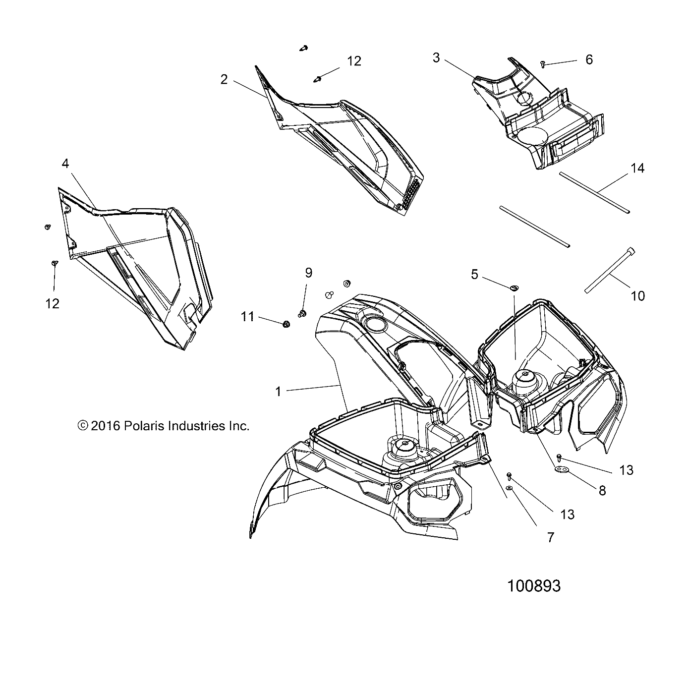 BODY, FRONT CAB and SIDE PANELS - A17SHD57A9/AG/E57AS/E57AL (100893)