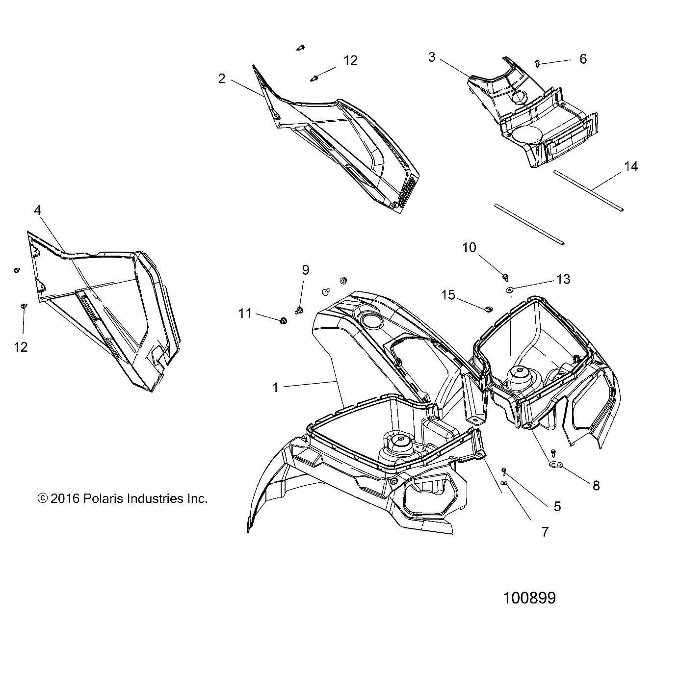 BODY, FRONT CAB and SIDE PANELS - A20SEJ57A1/A4/A7/A9/B1/B4/B7/B9 (100899)