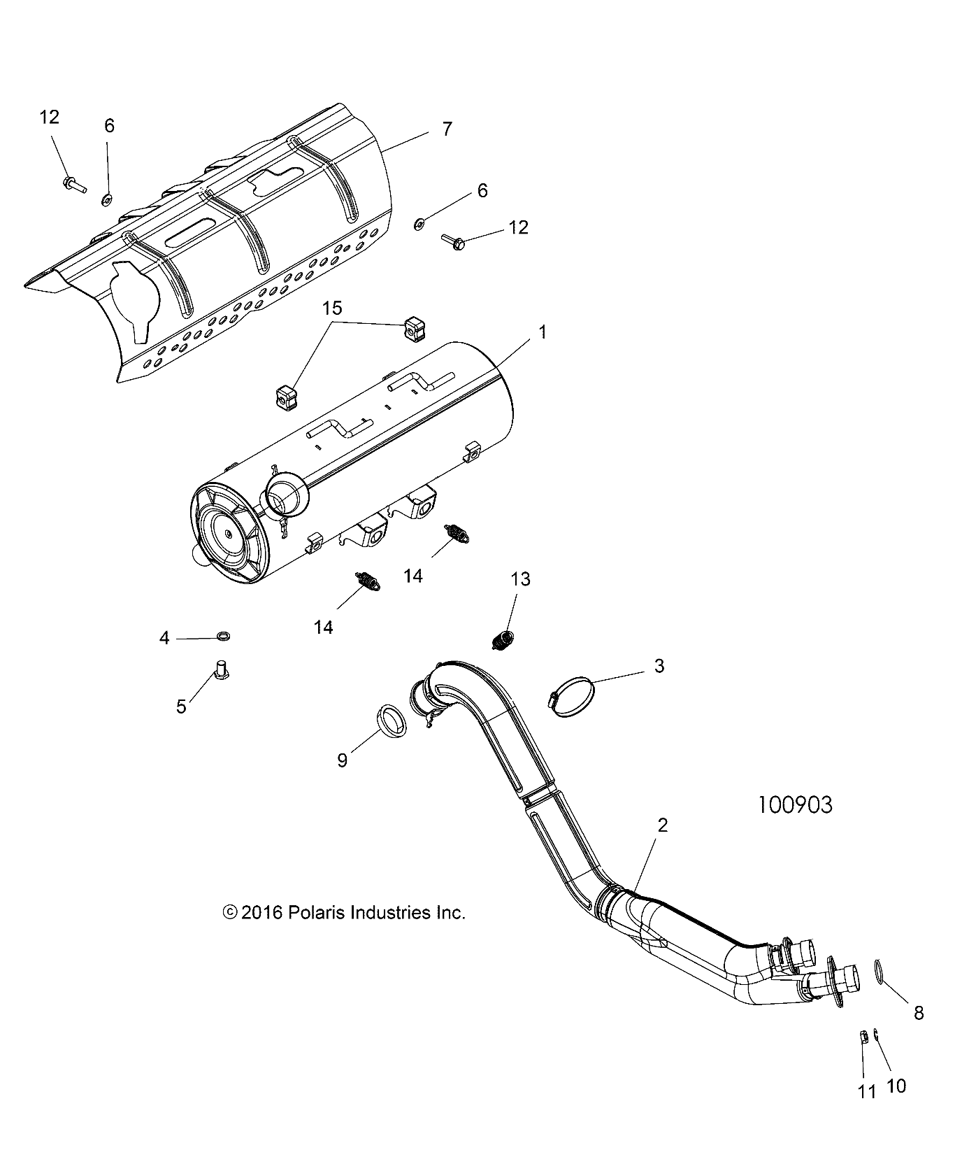 ENGINE, EXHAUST - A18SYE85BB (100903)