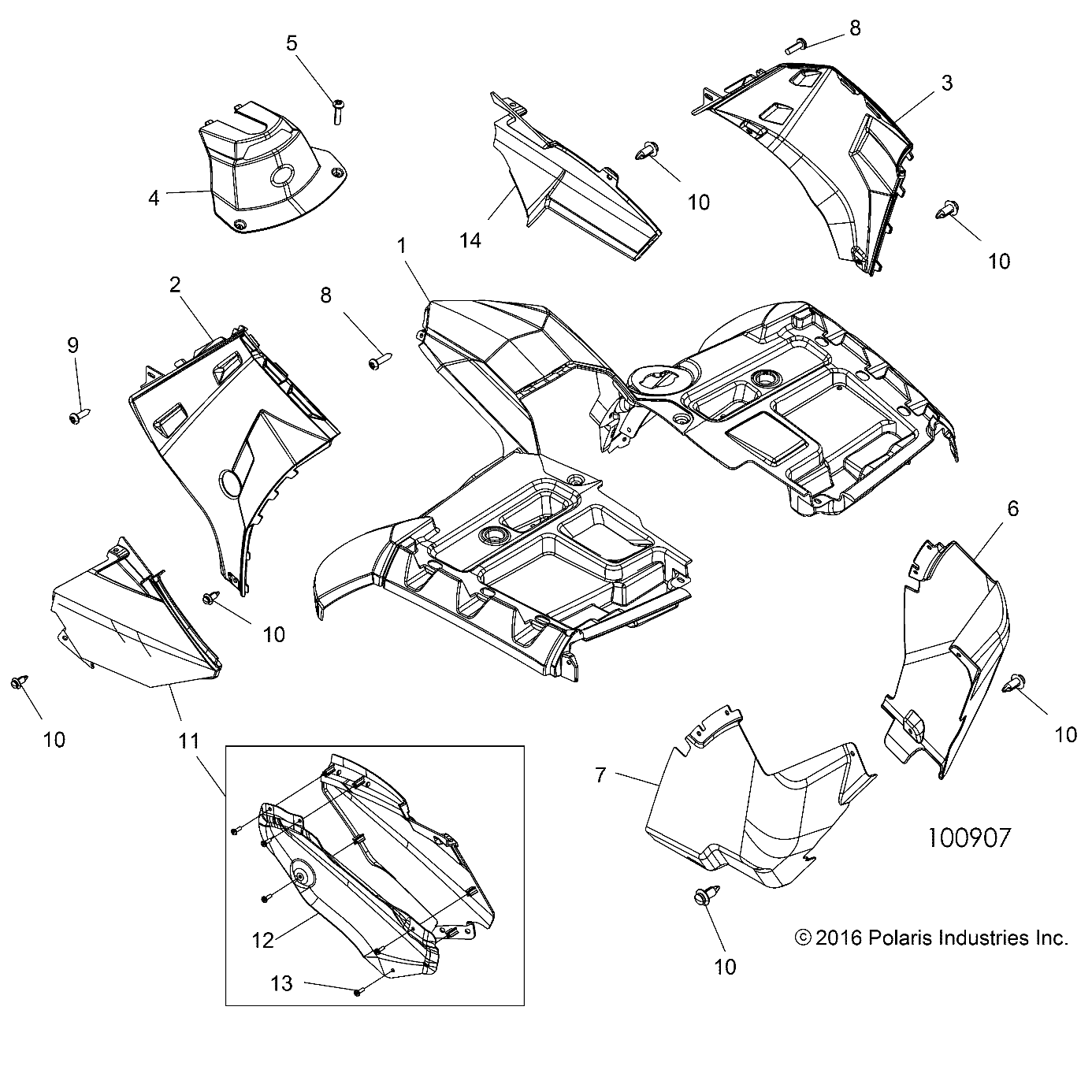 BODY, FRONT CAB - A19SYE85BH (100907)