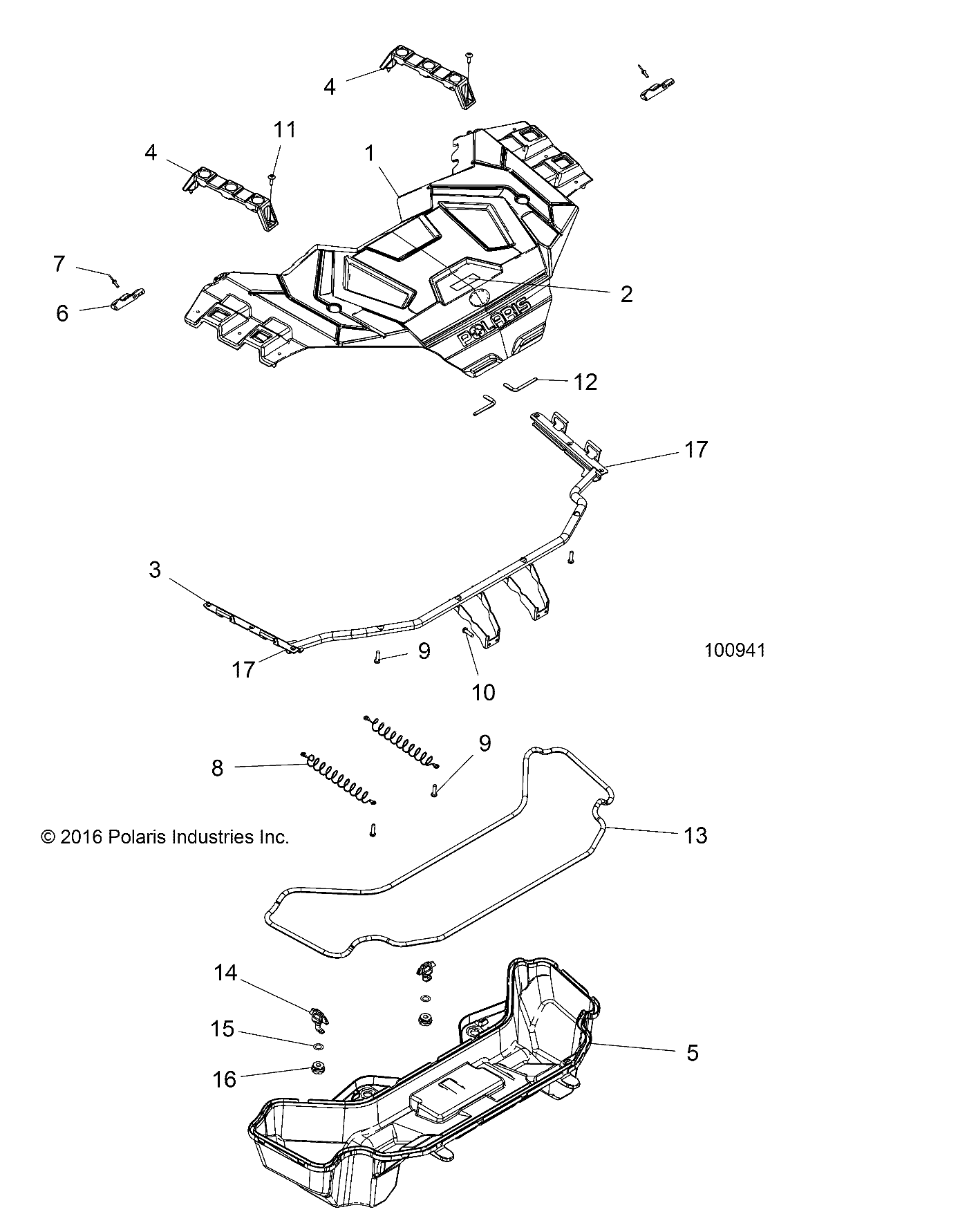 BODY, FRONT RACK - A17SXE95NL (100941)