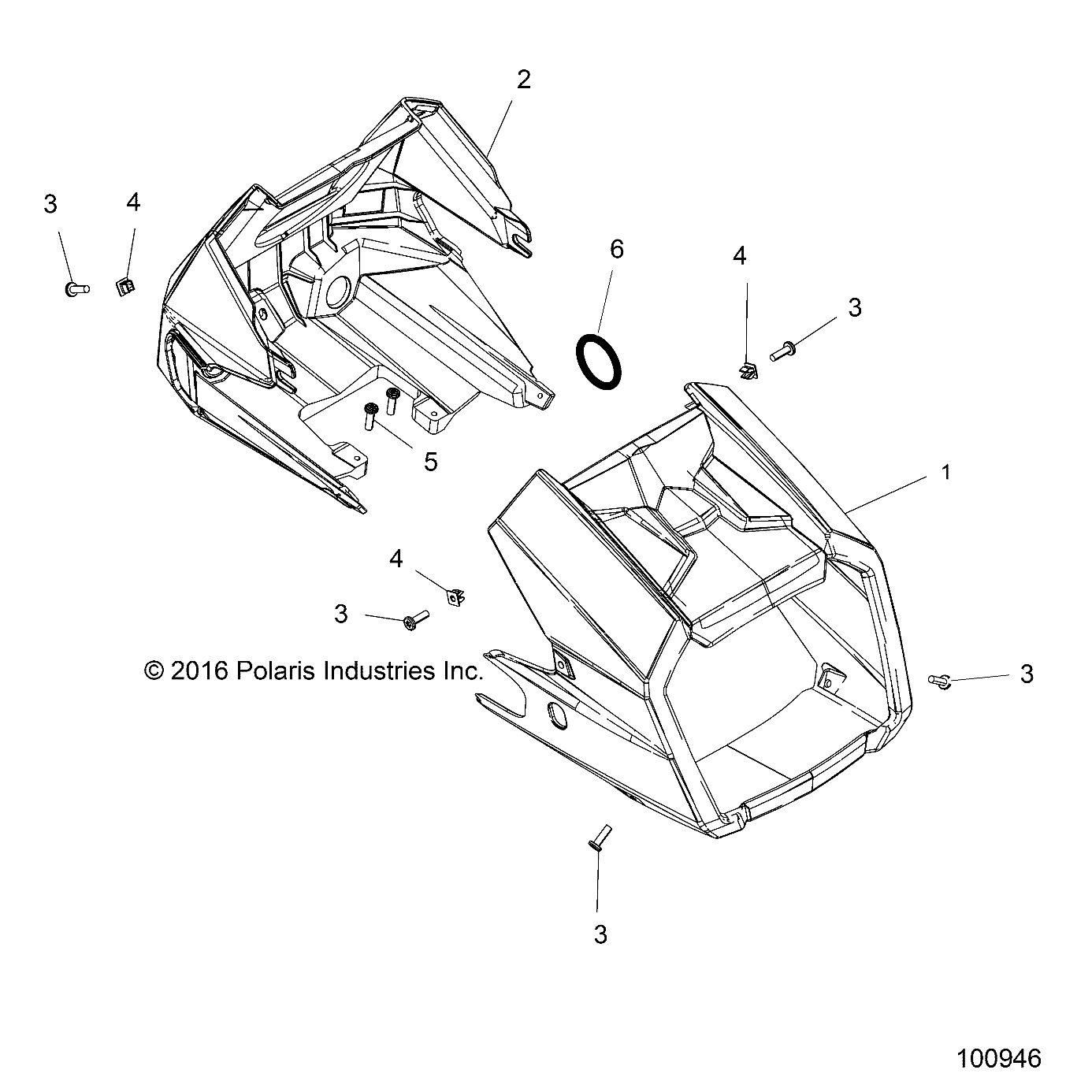 BODY, HEADLIGHT POD - A17SES57CL/EL (100946)