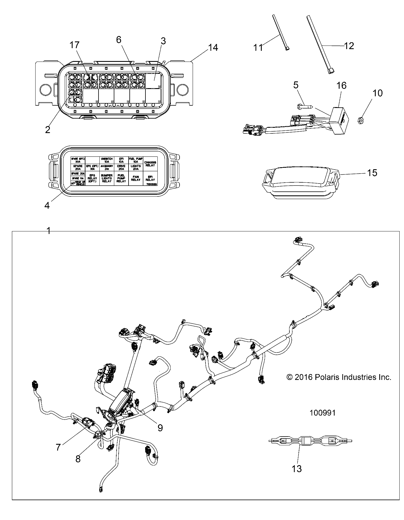 ELECTRICAL, HARNESS - A17SWE57N1 (100991)