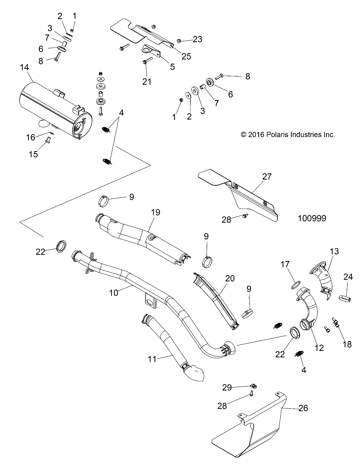 ENGINE, EXHAUST - A17SWS57C1/C2/E1/E2