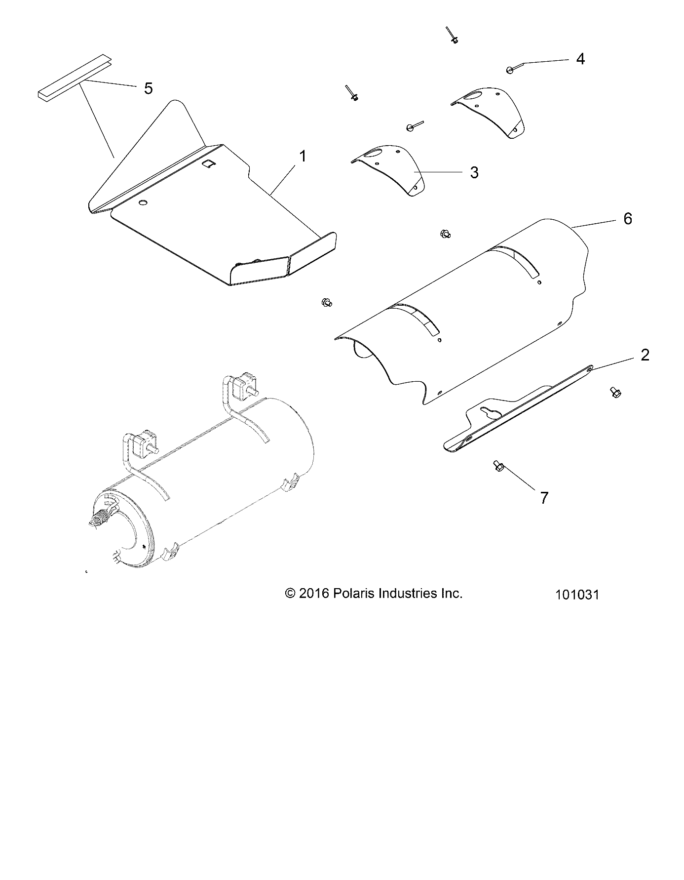 ENGINE, EXHAUST SYSTEM, SHIELDS - A17DAA50A7