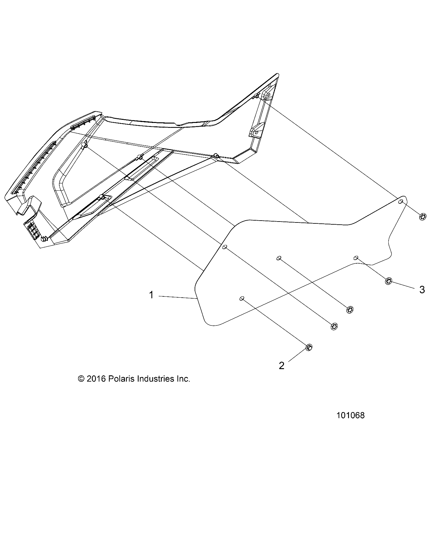 BODY, RIGHT HAND SIDE PANEL HEAT SHIELD AND HARDWARE 2 UP - A14MX5ETH (101068)