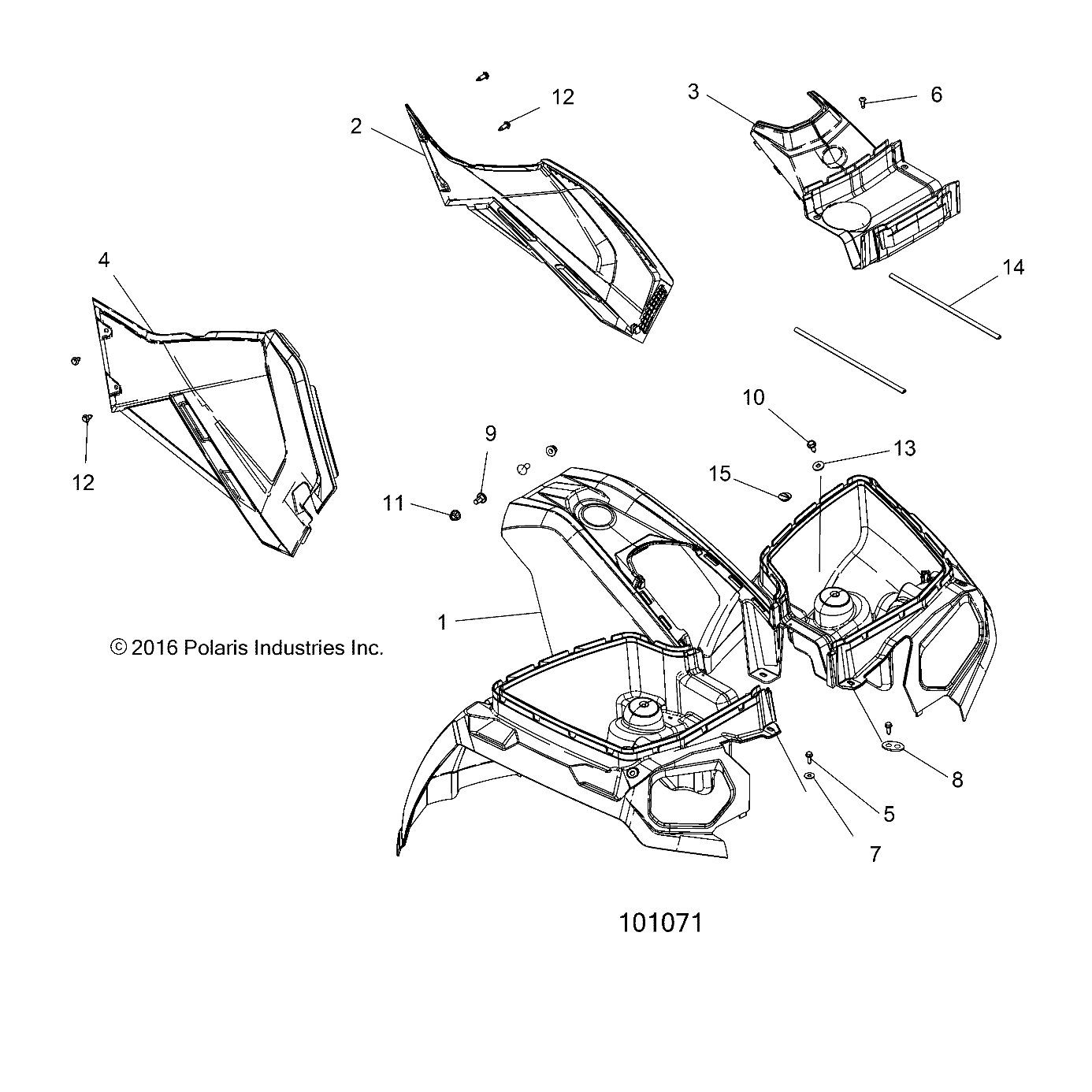 BODY, FRONT CAB and SIDE PANELS - A17SEA57F1/SEE57F1/F2/FL (101071)