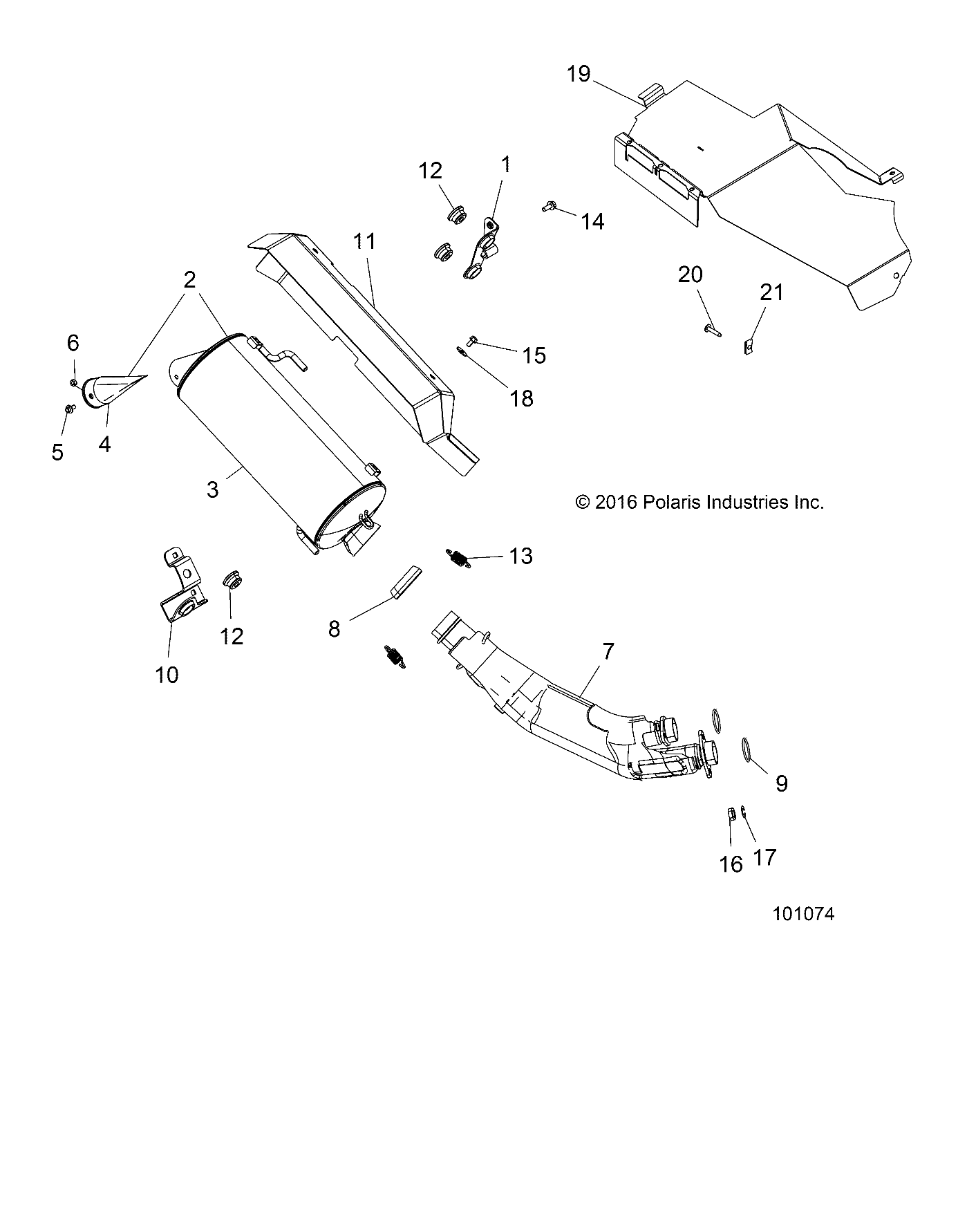 ENGINE, EXHAUST - A17SXS95CL (101074)