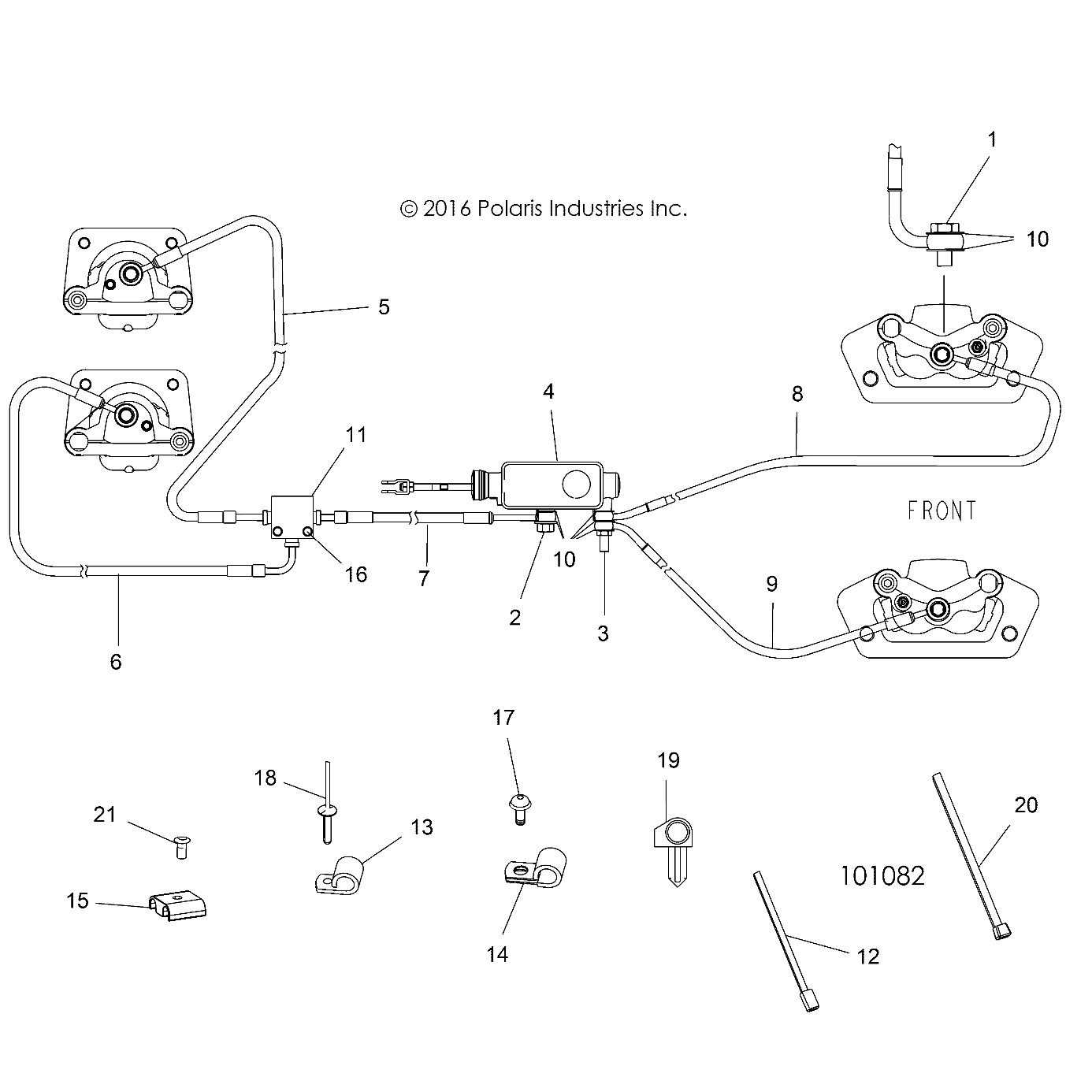 BRAKES, BRAKE LINES AND MASTER CYLINDER - A17DAA57F5 (101082)