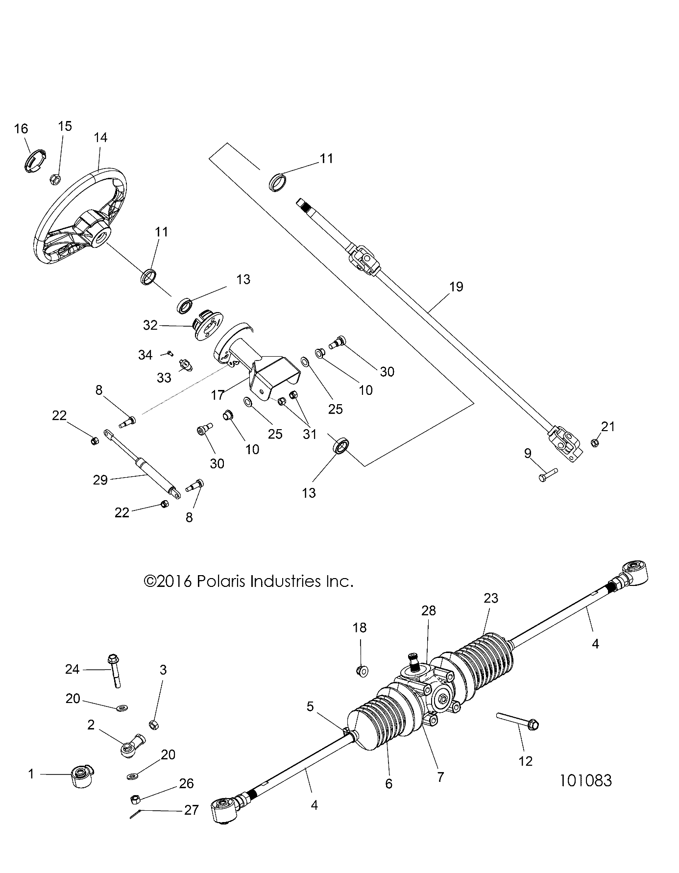 STEERING, STEERING ASM. - A17DAA57F5 (101083)