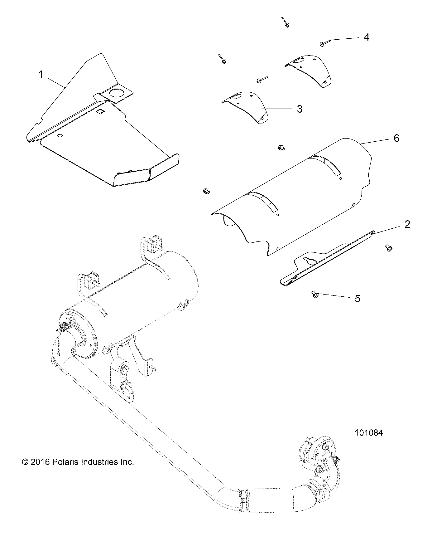 ENGINE, EXHAUST SYSTEM SHIELDS - A18DAA57F5 (101084)