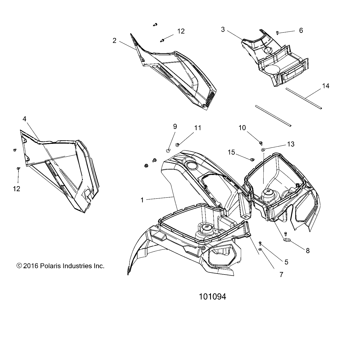 BODY, FRONT CAB and SIDE PANELS - A20SEG50A1/A5/CA1/CA5 (101094)