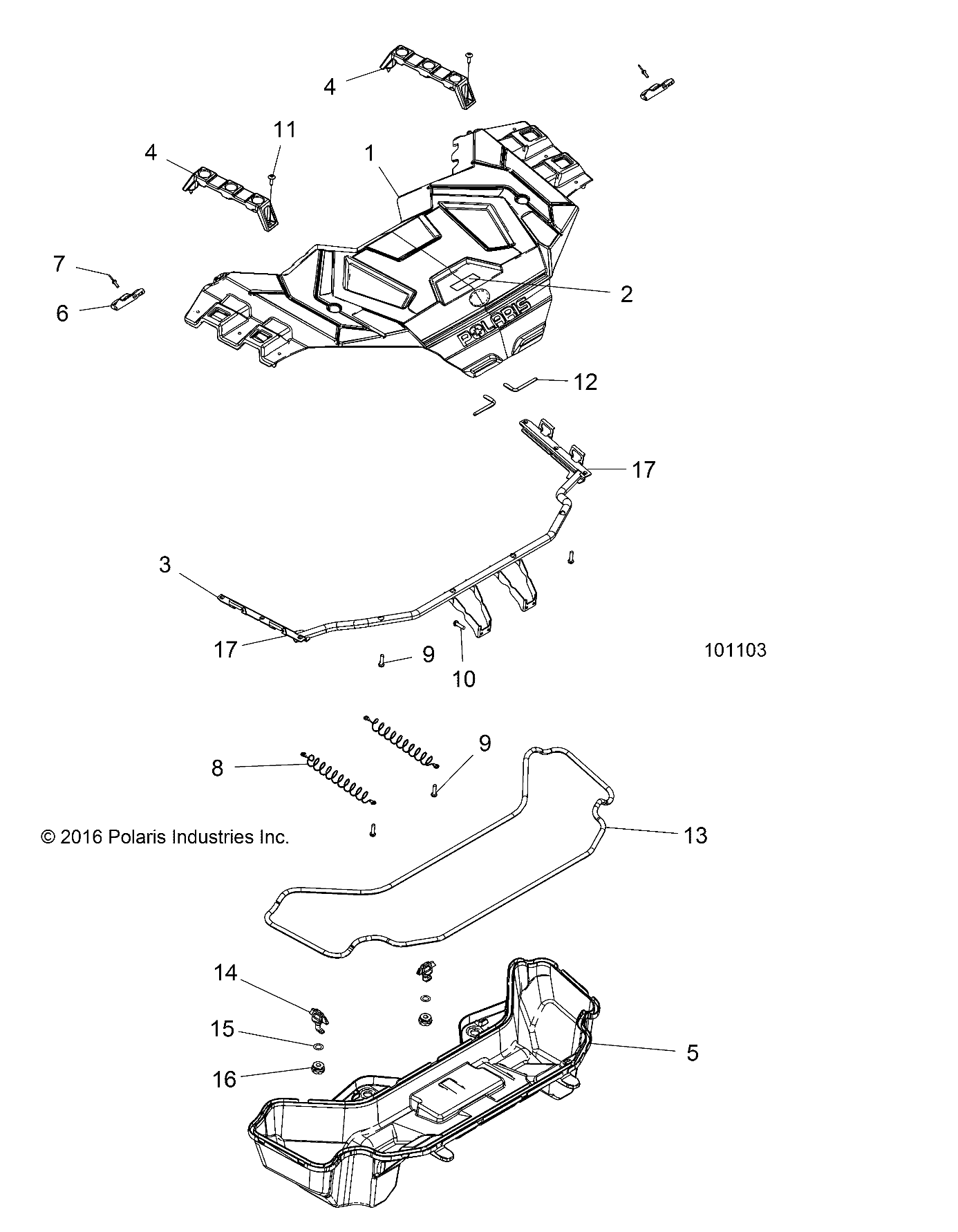 BODY, FRONT RACK - A18SXD95B9/SXE95BR/BC/BE (101103)