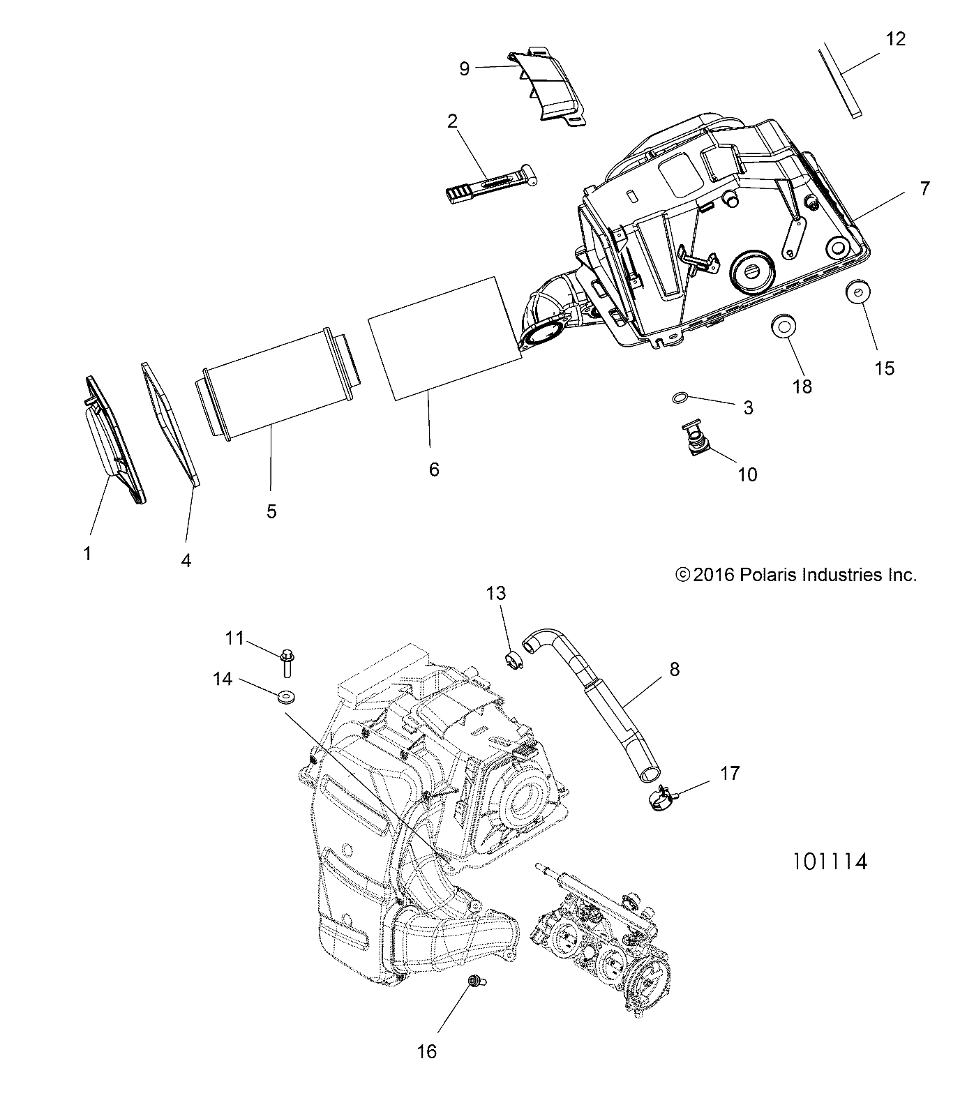 ENGINE, AIR INTAKE - A18SXA85B1/B7/SXE85BM/BS/B9 (101114)