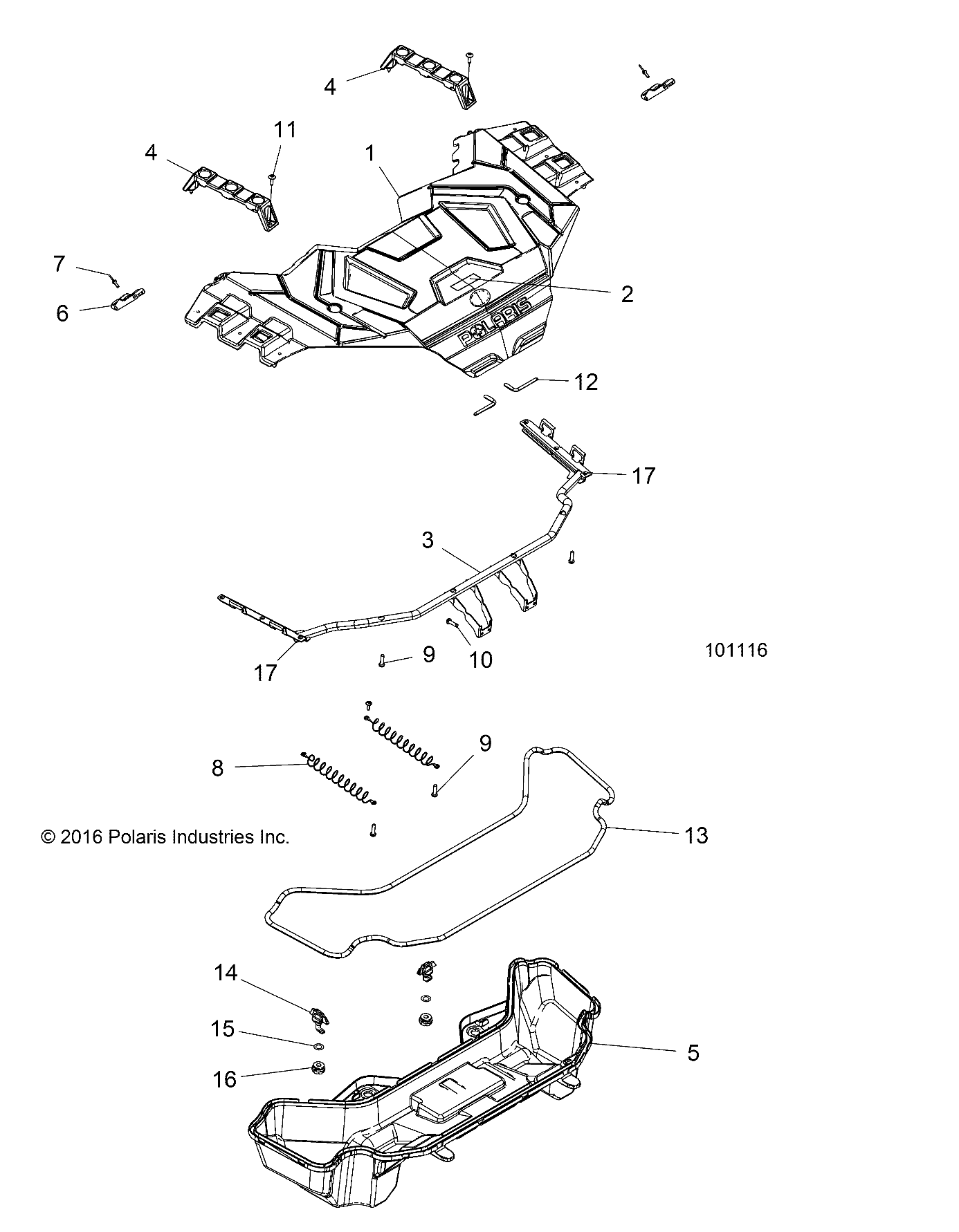 BODY, FRONT RACK - A18SXA85B1/B7/SXE85BM/BS/B9 (101116)