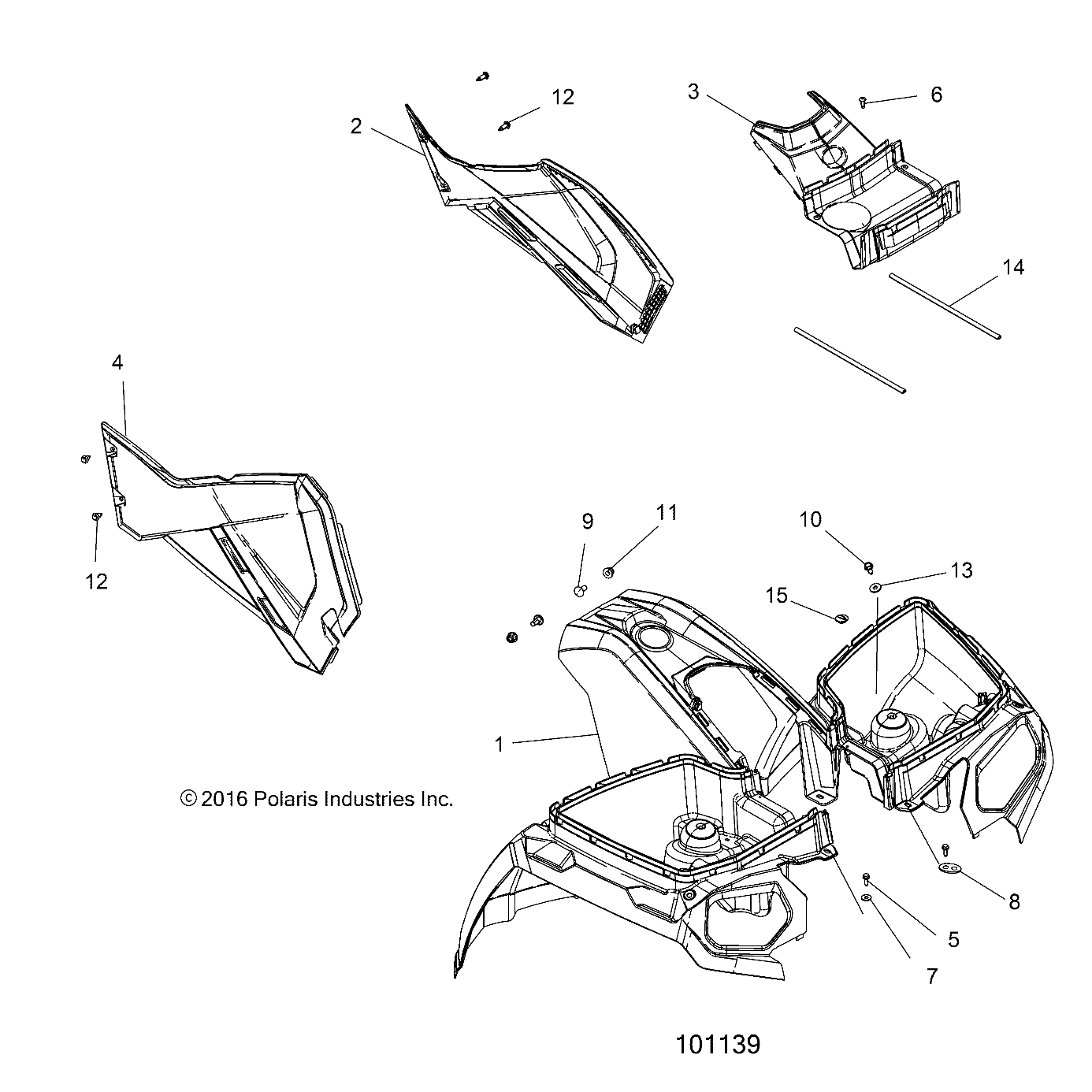 BODY, FRONT CAB and SIDE PANELS - A18SDS57C5/E5 (101139)