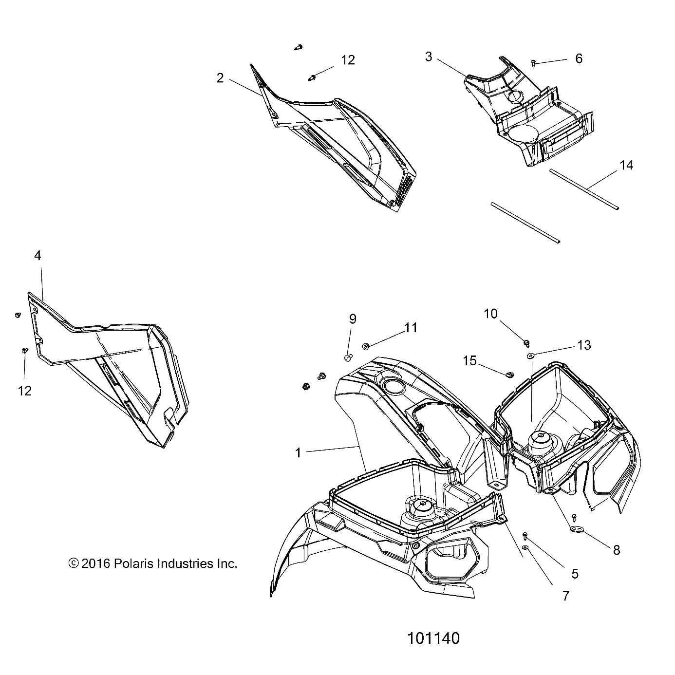 BODY, FRONT CAB and SIDE PANELS - A19SWE57R1 (101140)