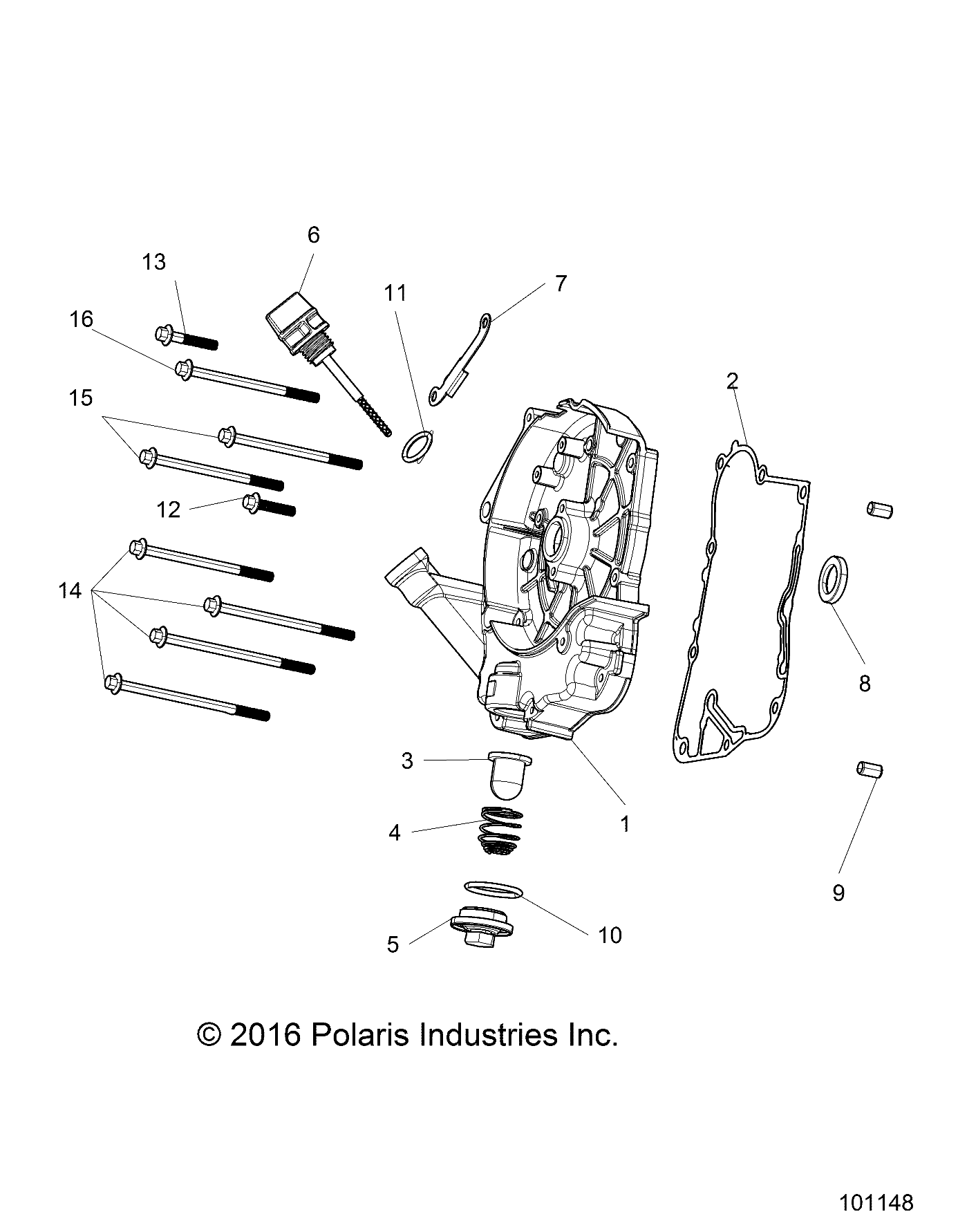 ENGINE, CRANKCASE COVER ASM, RIGHT - A19HZA15N1/N7