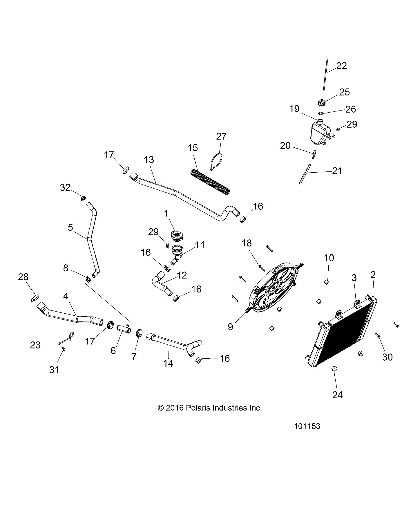 ENGINE, COOLING SYSTEM - A18S6S57C1/CL (101153)