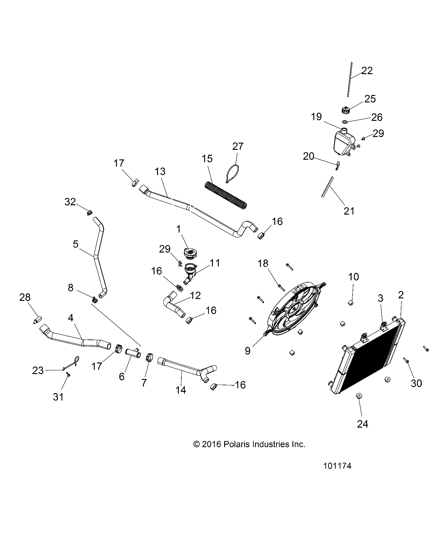 ENGINE, COOLING SYSTEM - A17SEH57A7 (101174)