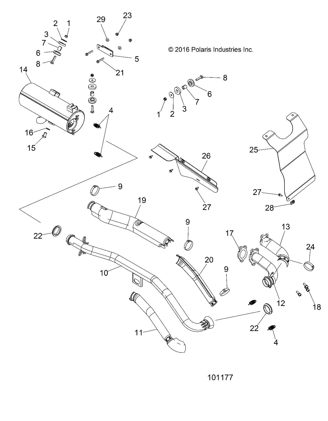 ENGINE, EXHAUST - A17SAH50A5