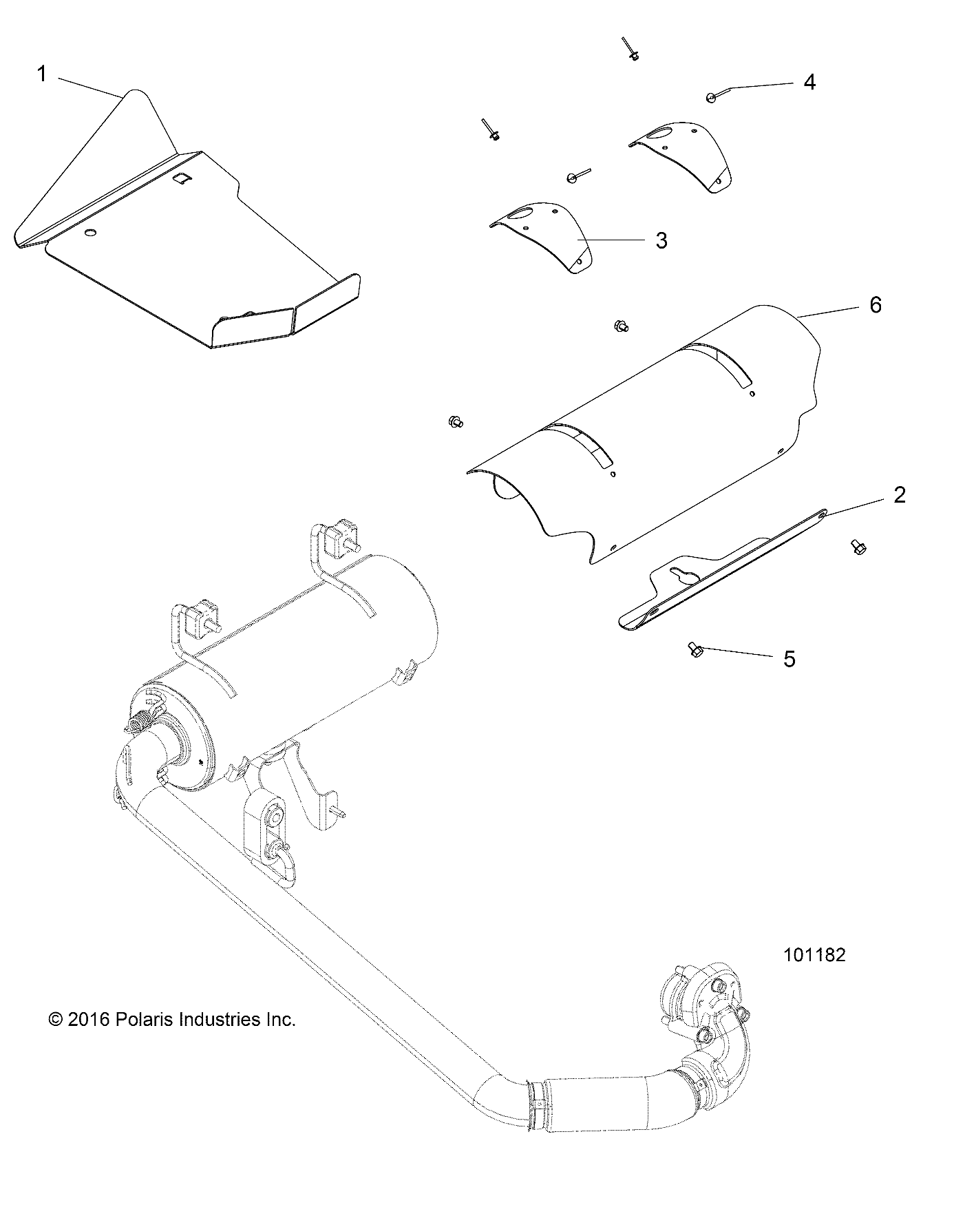 ENGINE, EXHAUST SYSTEM SHIELDS - A17DAA57A5 (101182)