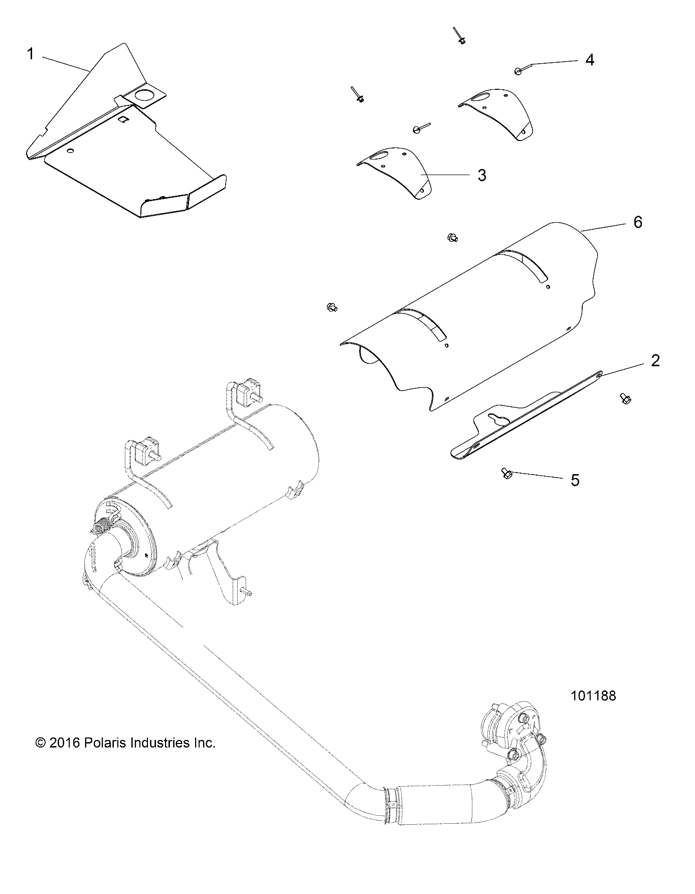 ENGINE, EXHAUST SYSTEM SHIELDS - A17DAE57AM (101188)