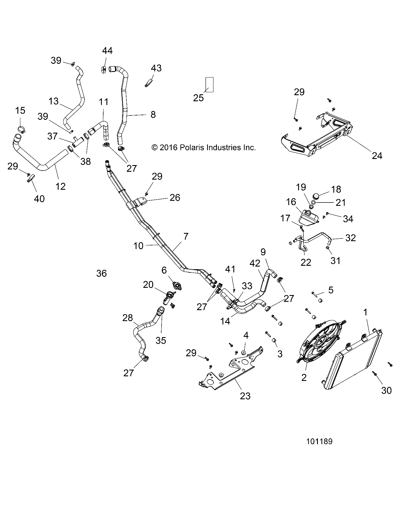 ENGINE, COOLING SYSTEM - A17DAE57AM (101189)