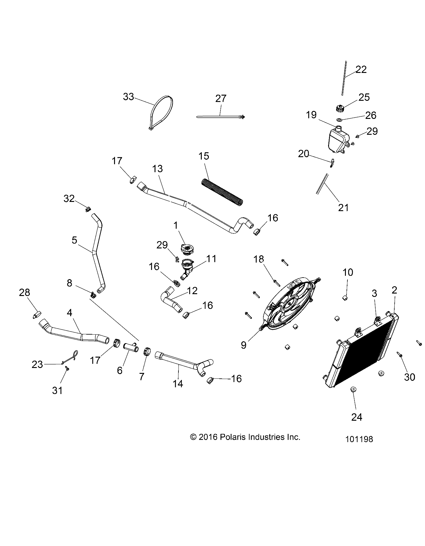 ENGINE, COOLING SYSTEM - A20SJE57AX/BX (101198)