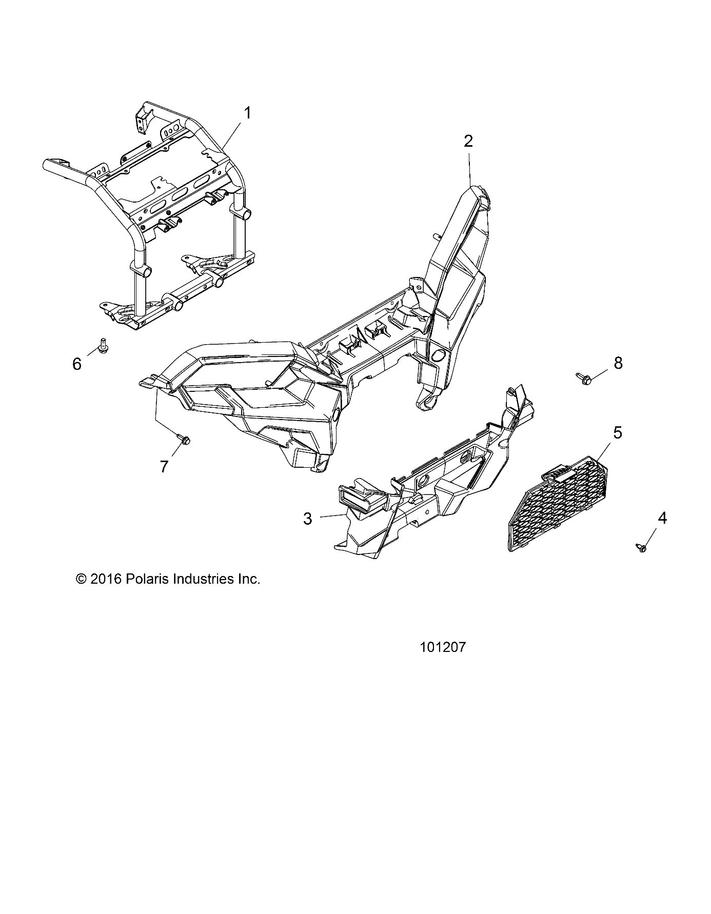 BODY, FRONT BUMPER and MOUNTING - A17SXE95FL (101207)