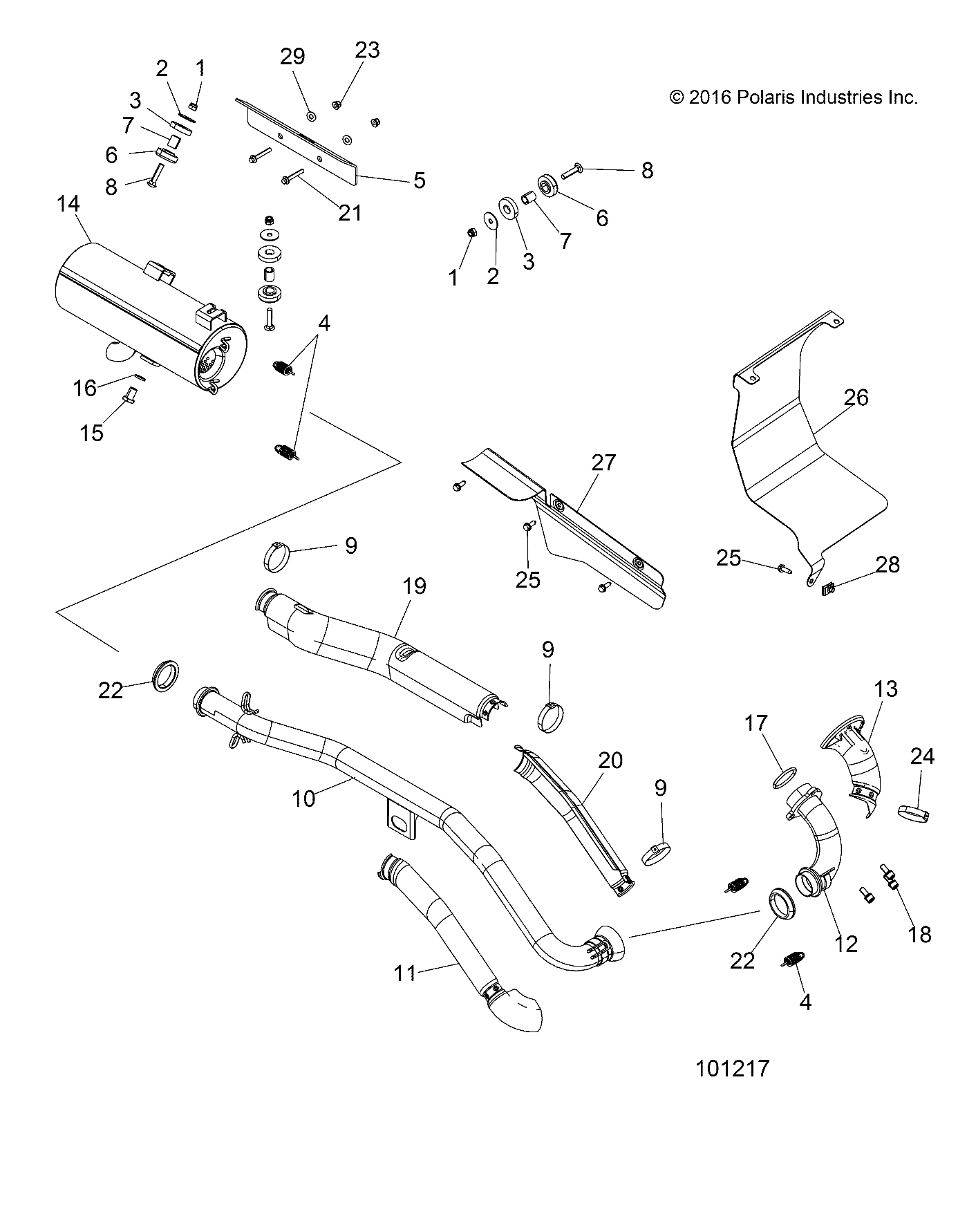 ENGINE, EXHAUST - A17SDS57C2/E2