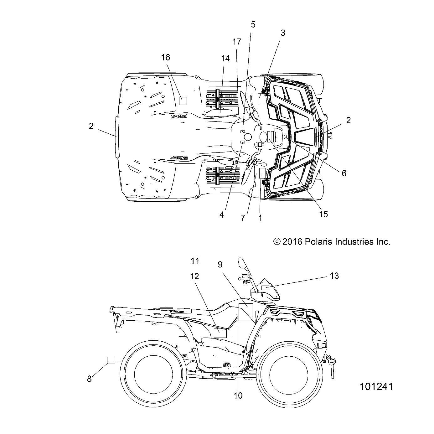 BODY, DECALS - A17SES57F1/F2/FL/SET57F1