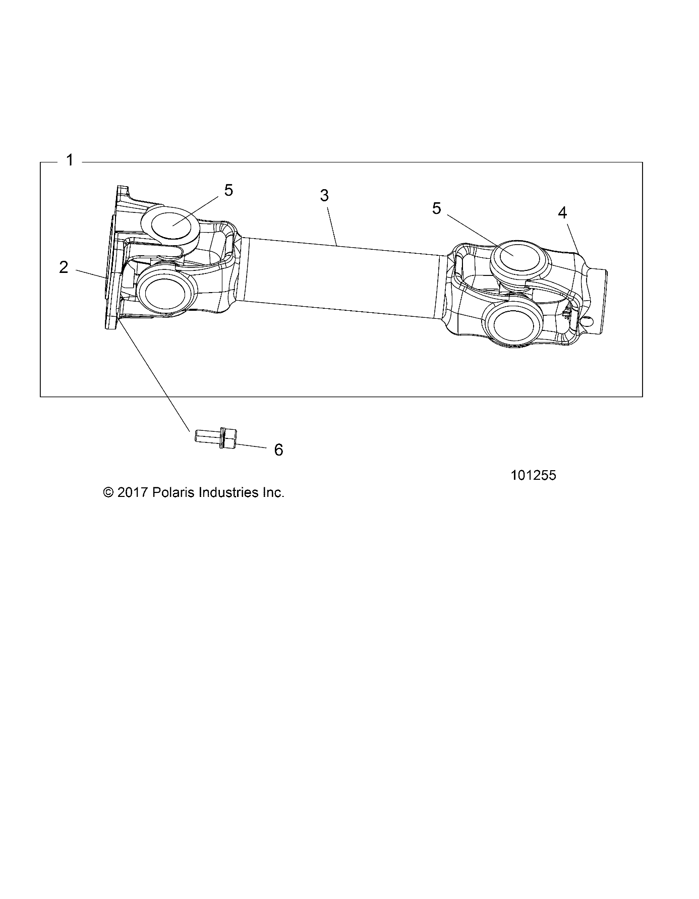 DRIVE TRAIN, PROP SHAFT, REAR - A18SYE95BU (101255)