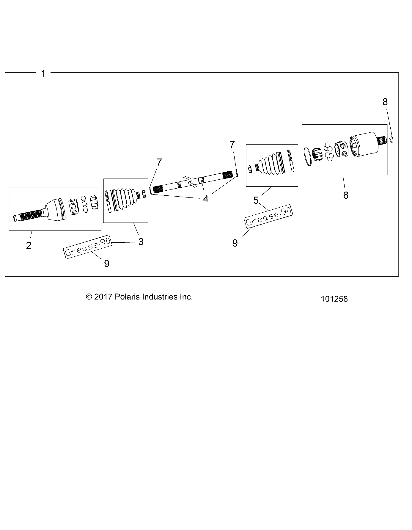 DRIVE TRAIN, FRONT DRIVE SHAFT - A19SDA57B7/L7/SDD57LU/SDE57B5