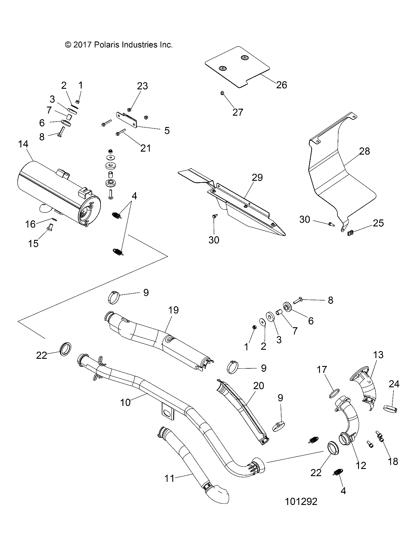 ENGINE, EXHAUST - A18S6E57B1