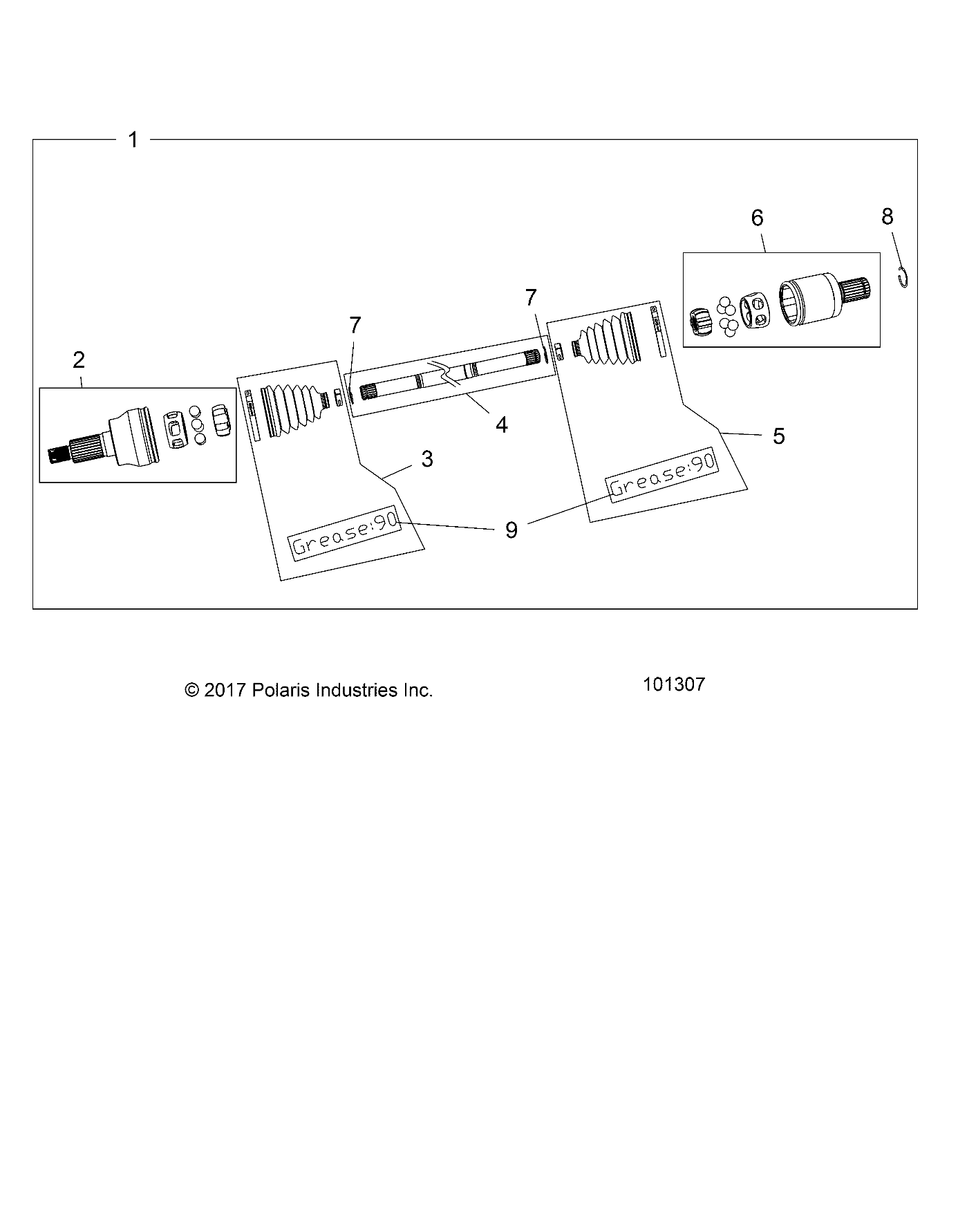 DRIVE TRAIN, DRIVE SHAFT, FRONT - A18SVS95FR (101307)