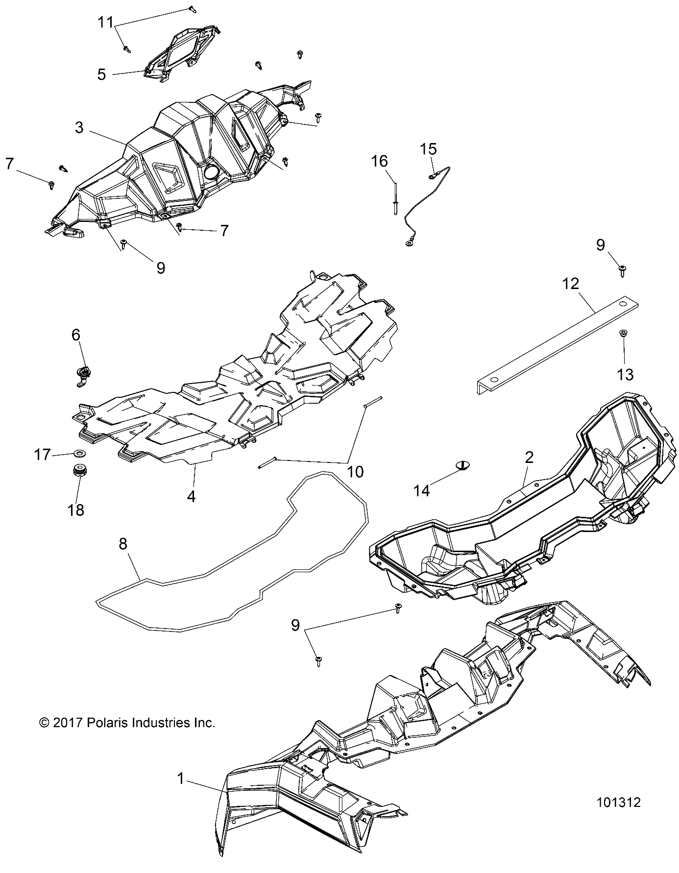 BODY, HOOD AND FRONT BODY WORK - A18DAE57N5 (101312)