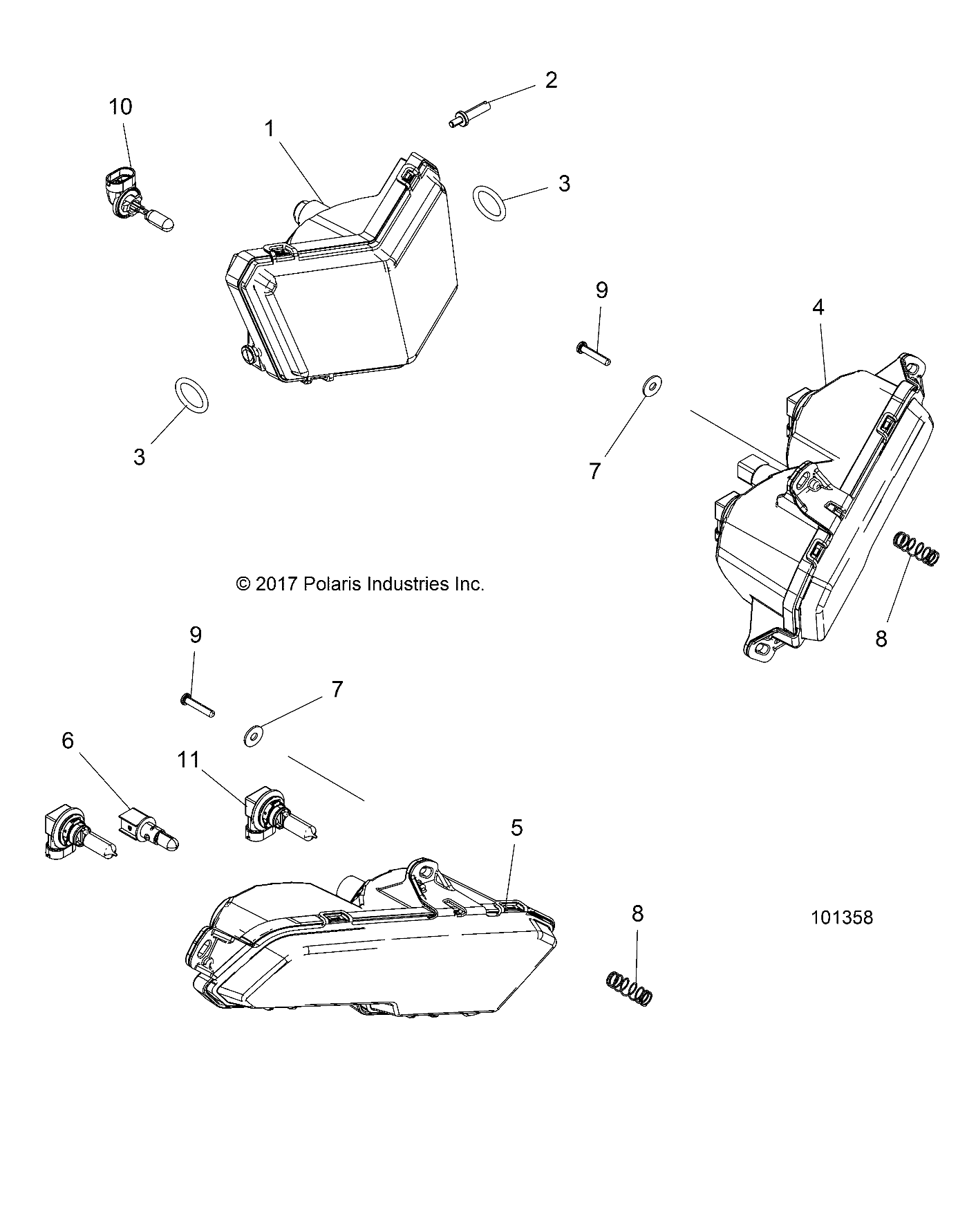 ELECTRICAL, HEADLIGHTS - A18SXS95FR (101358)