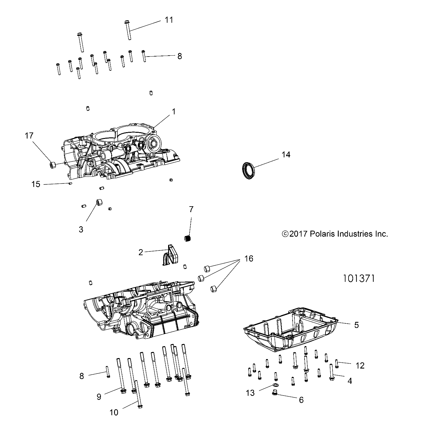 ENGINE, CRANKCASE - A19DCE87AK (101371)