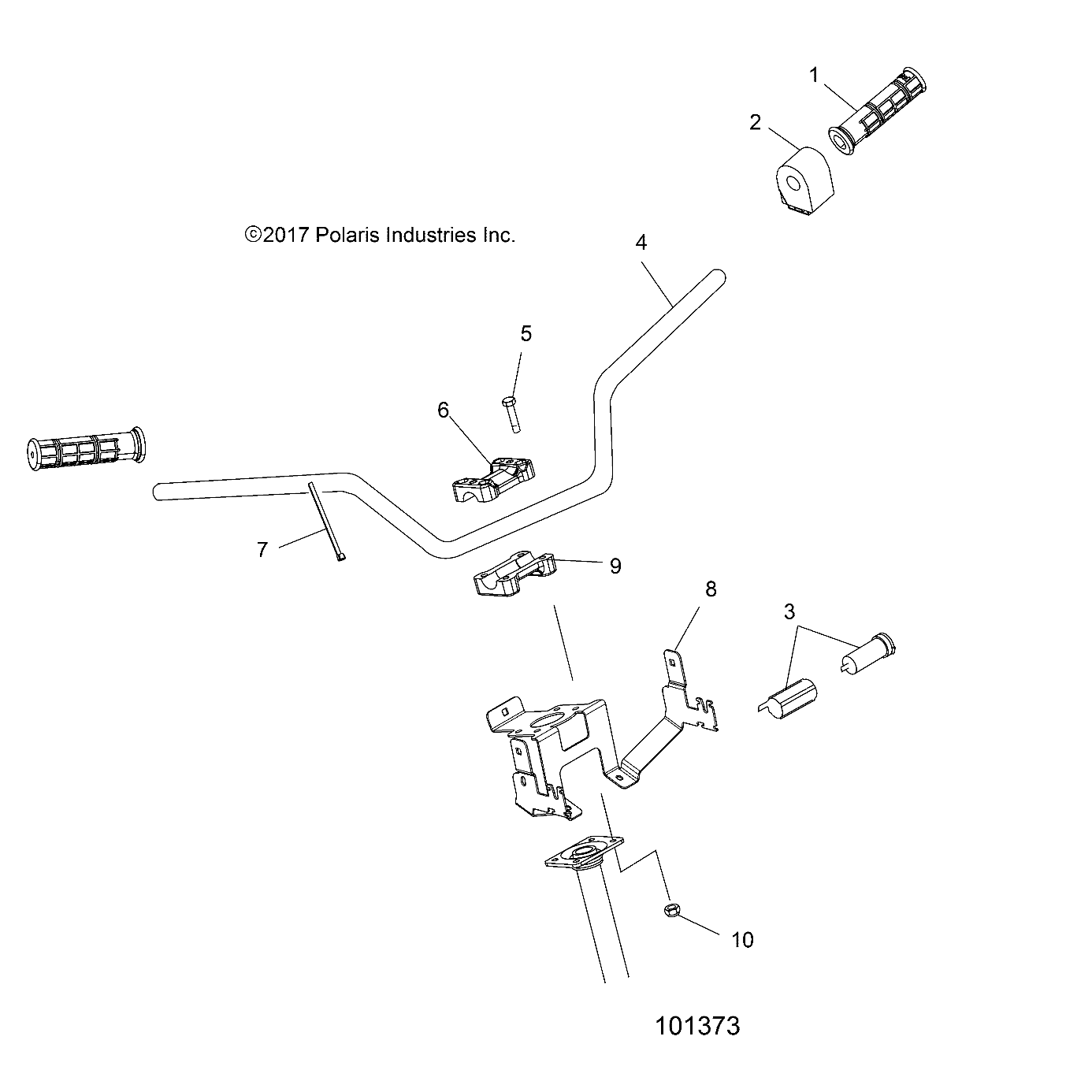 STEERING, HANDLEBAR and CONTROLS - A18SHE57FS (101373)