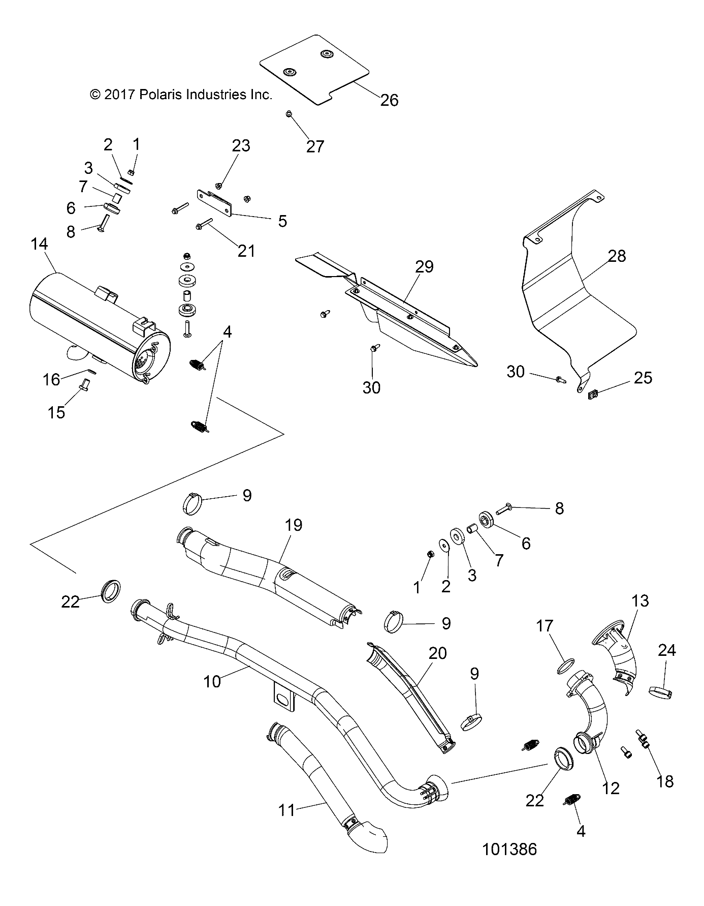 ENGINE, EXHAUST - A18S6E57F1