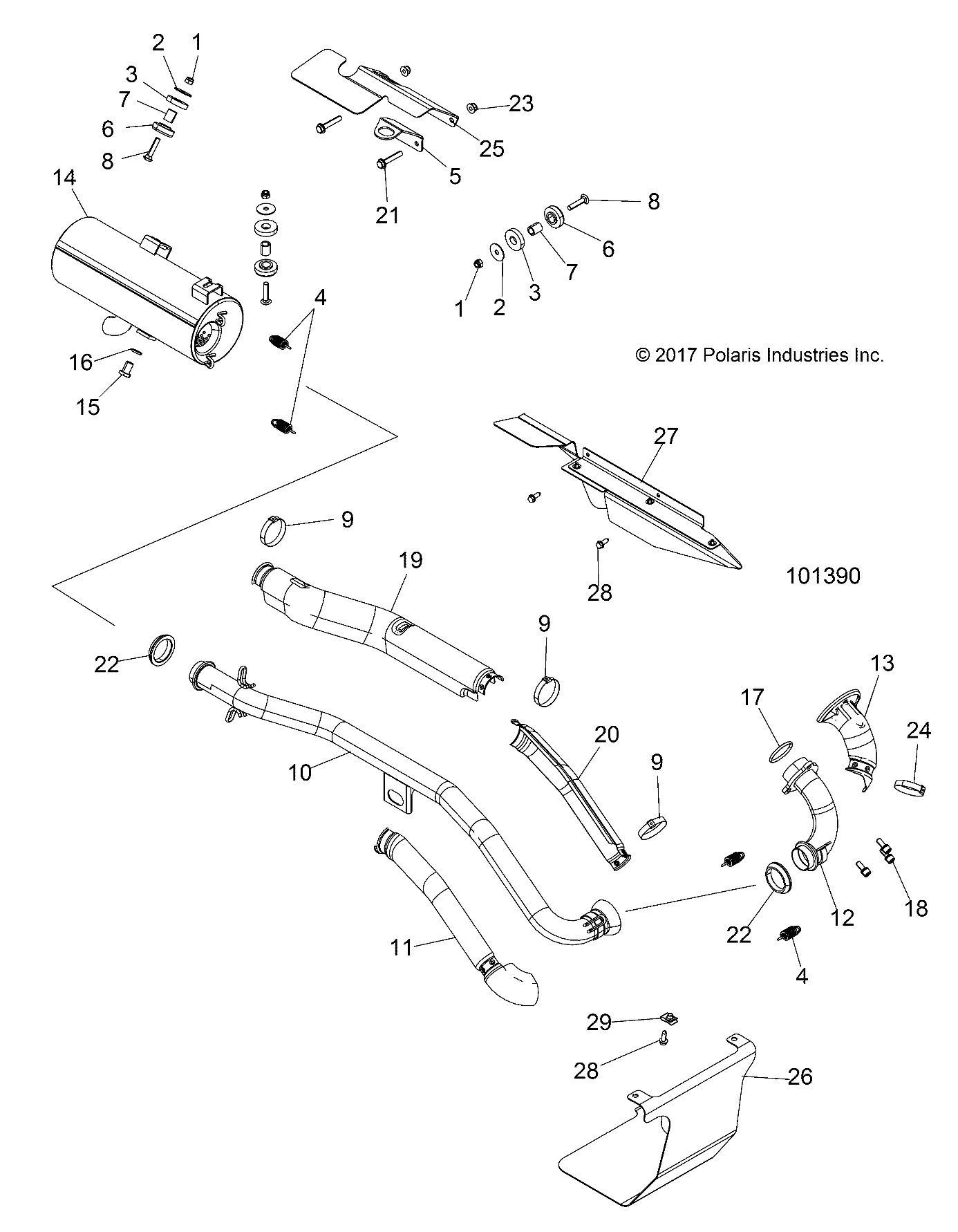 ENGINE, EXHAUST - A18SWS57C1/C2/E2