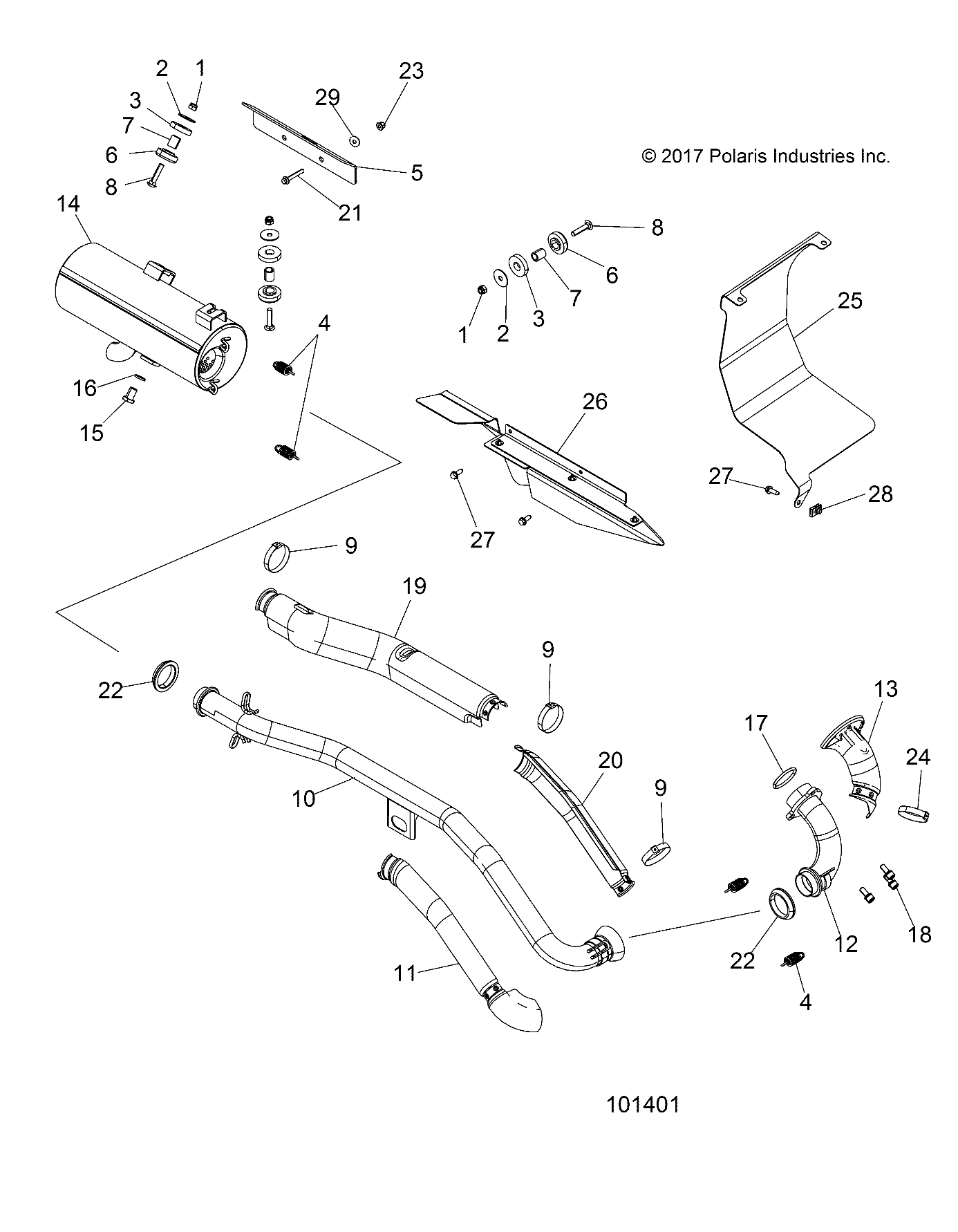 ENGINE, EXHAUST - A19SDS57P5