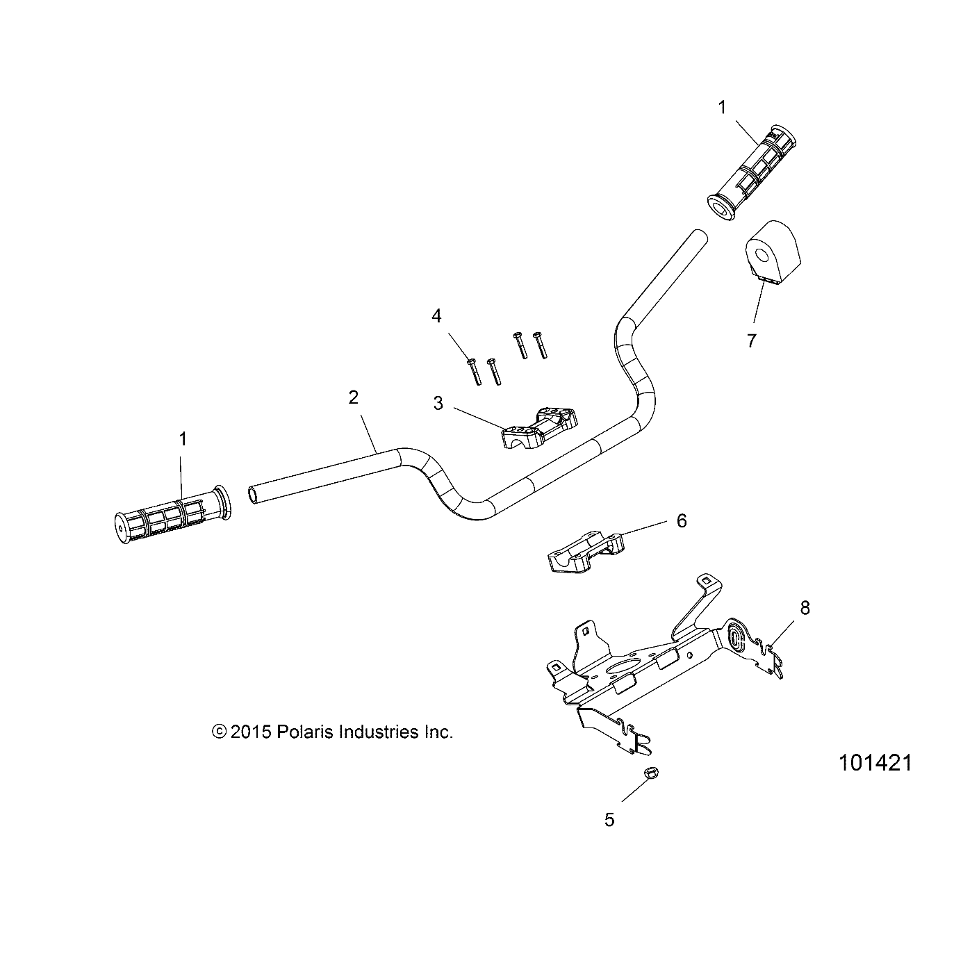 STEERING, HANDLEBAR and CONTROLS - A19SXS95CC/CR (101421)