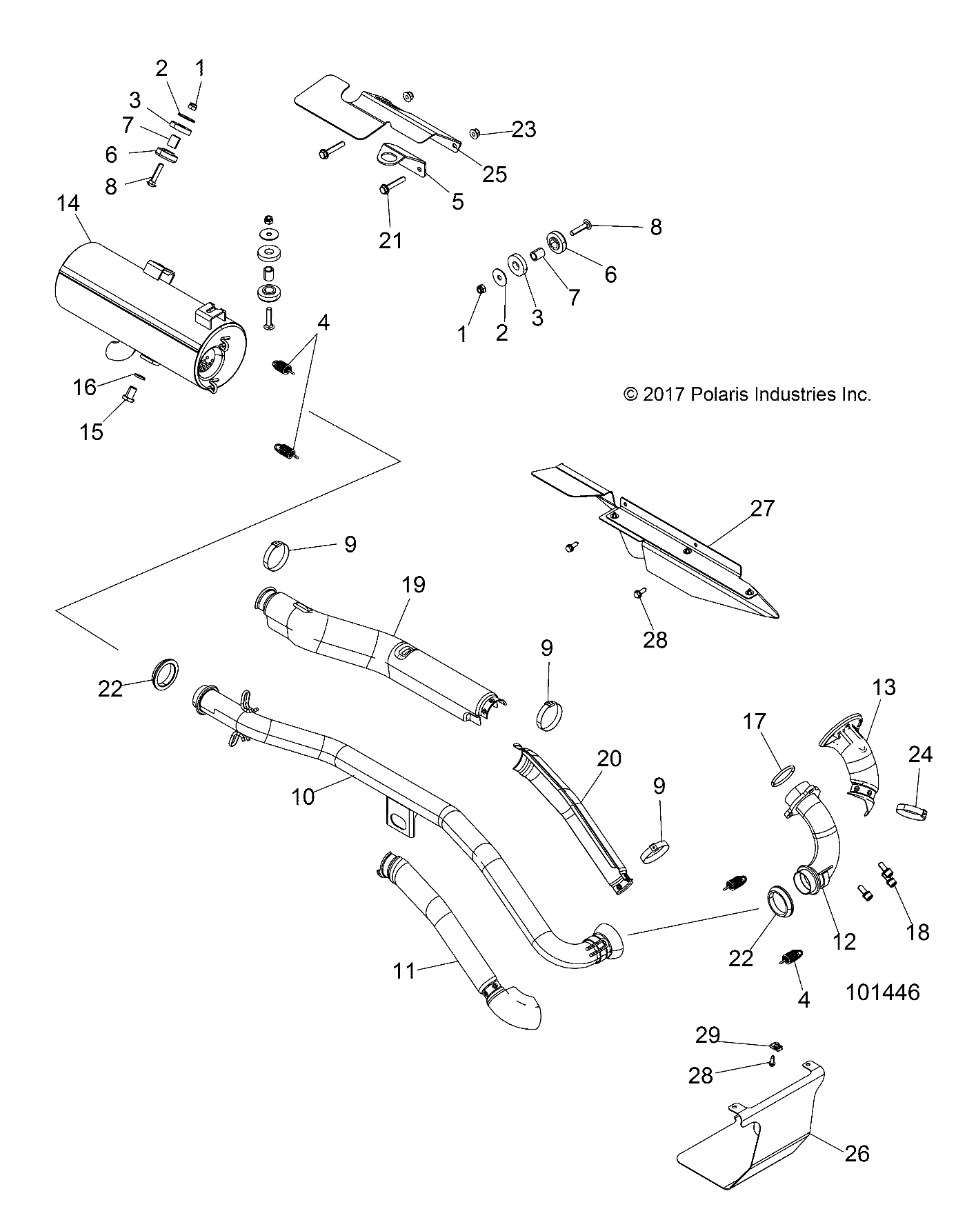 ENGINE, EXHAUST - A18SUE57N5