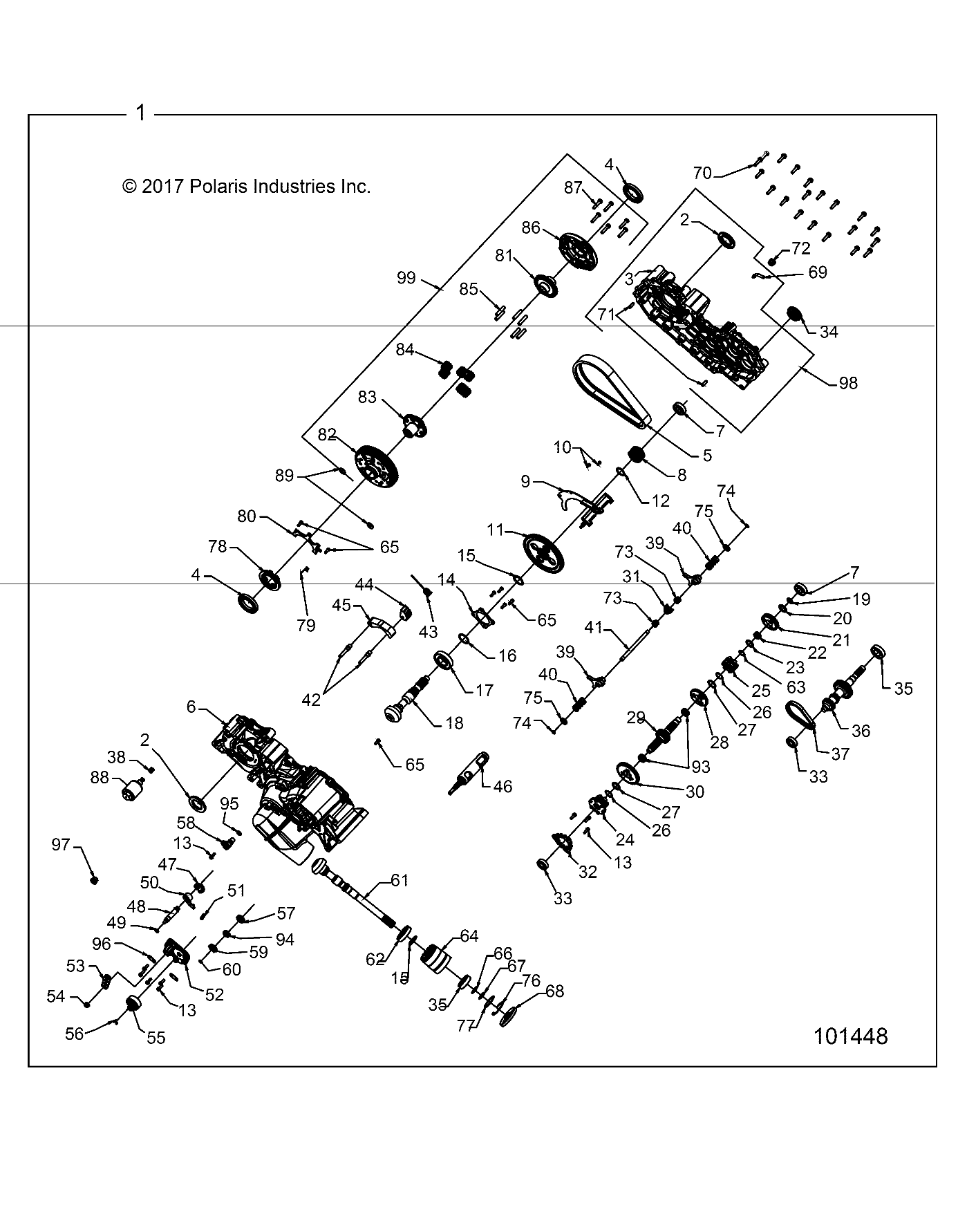 DRIVE TRAIN, MAIN GEARCASE - A20SUE57D5 (101448)